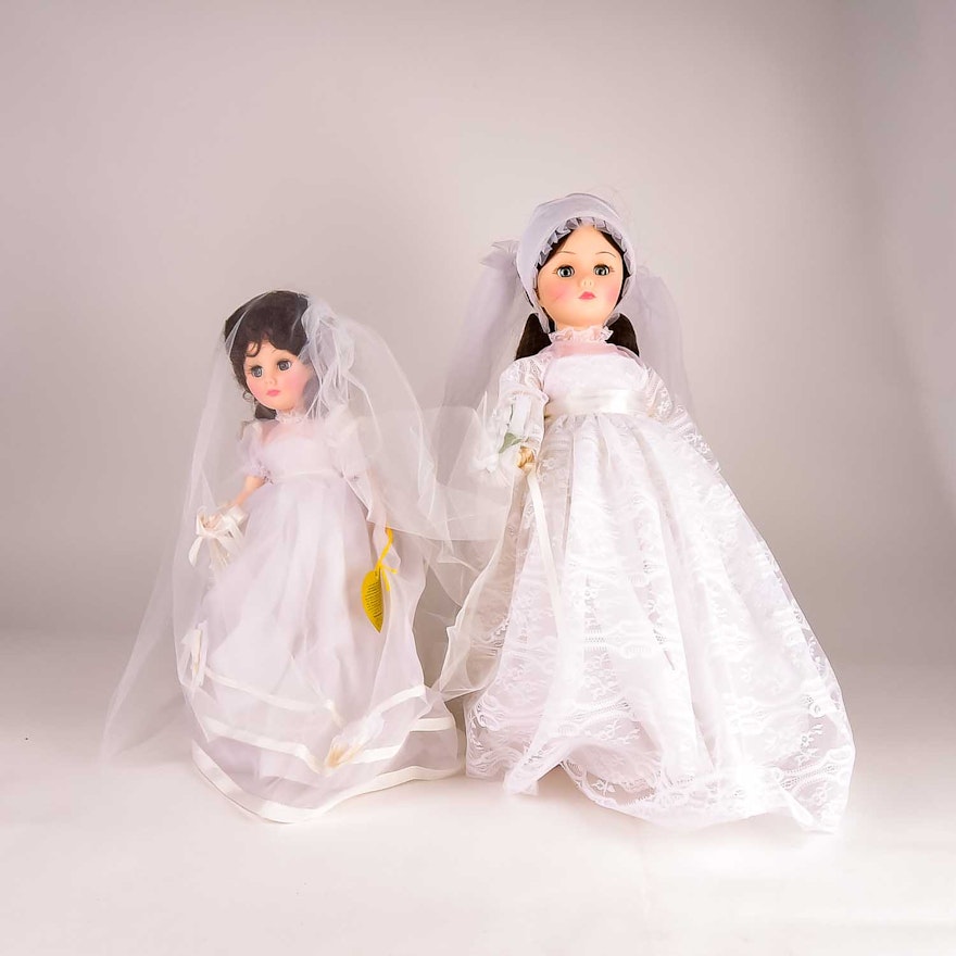 Pair of Effanbee Bride Dolls