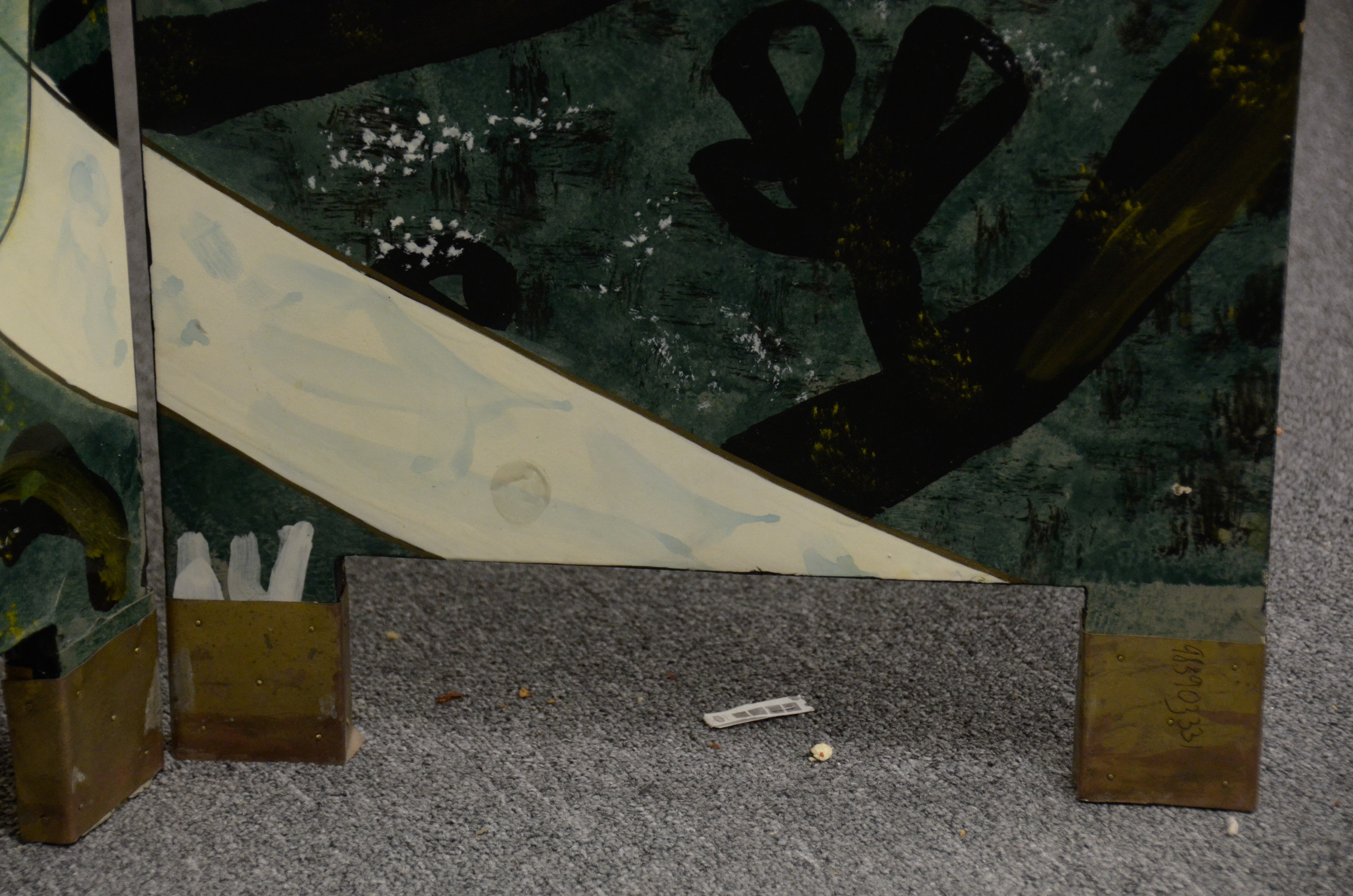 Contemporary Chinese Paneled Room Divider Screen