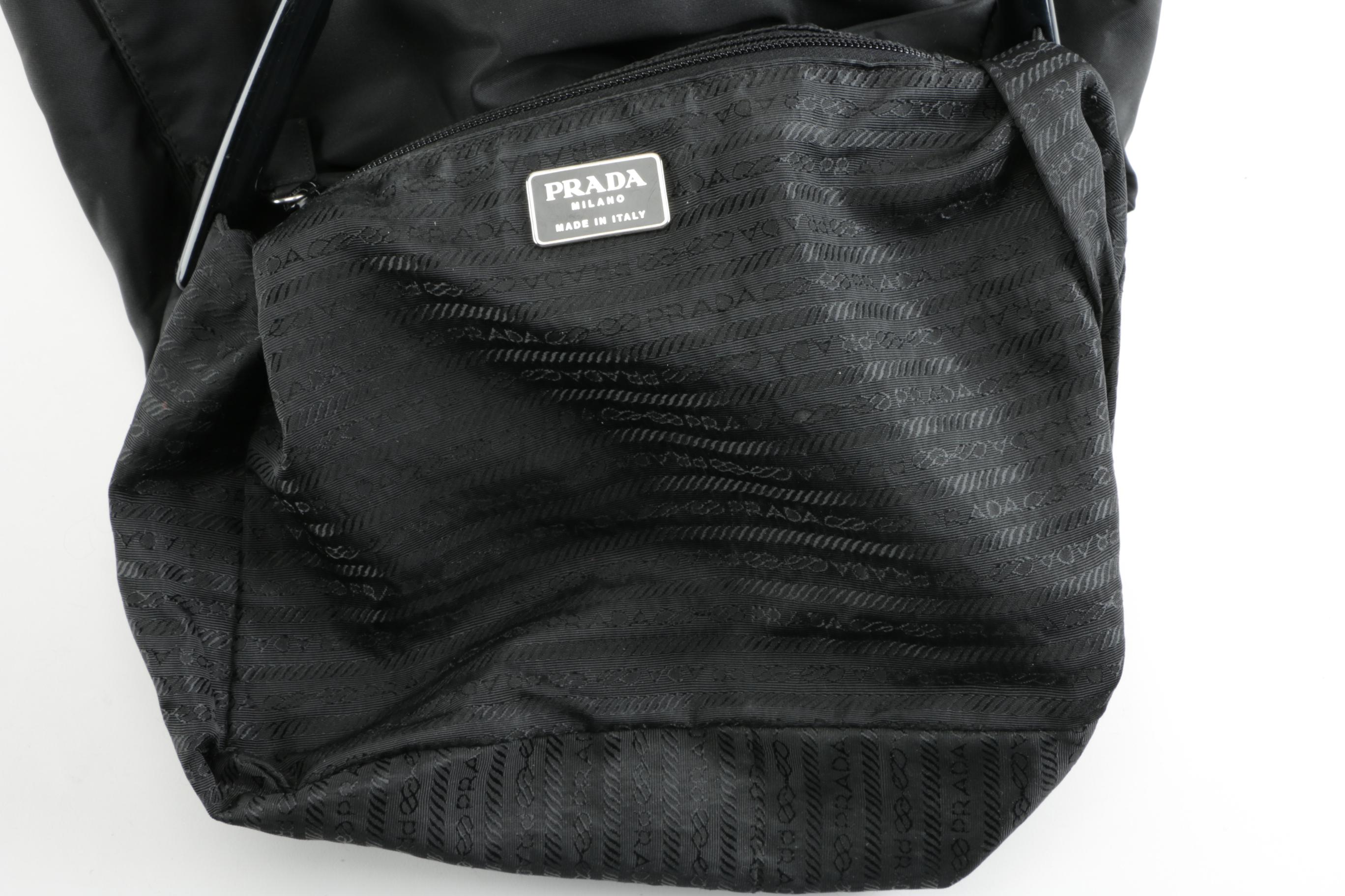 Prada Black Nylon Tote