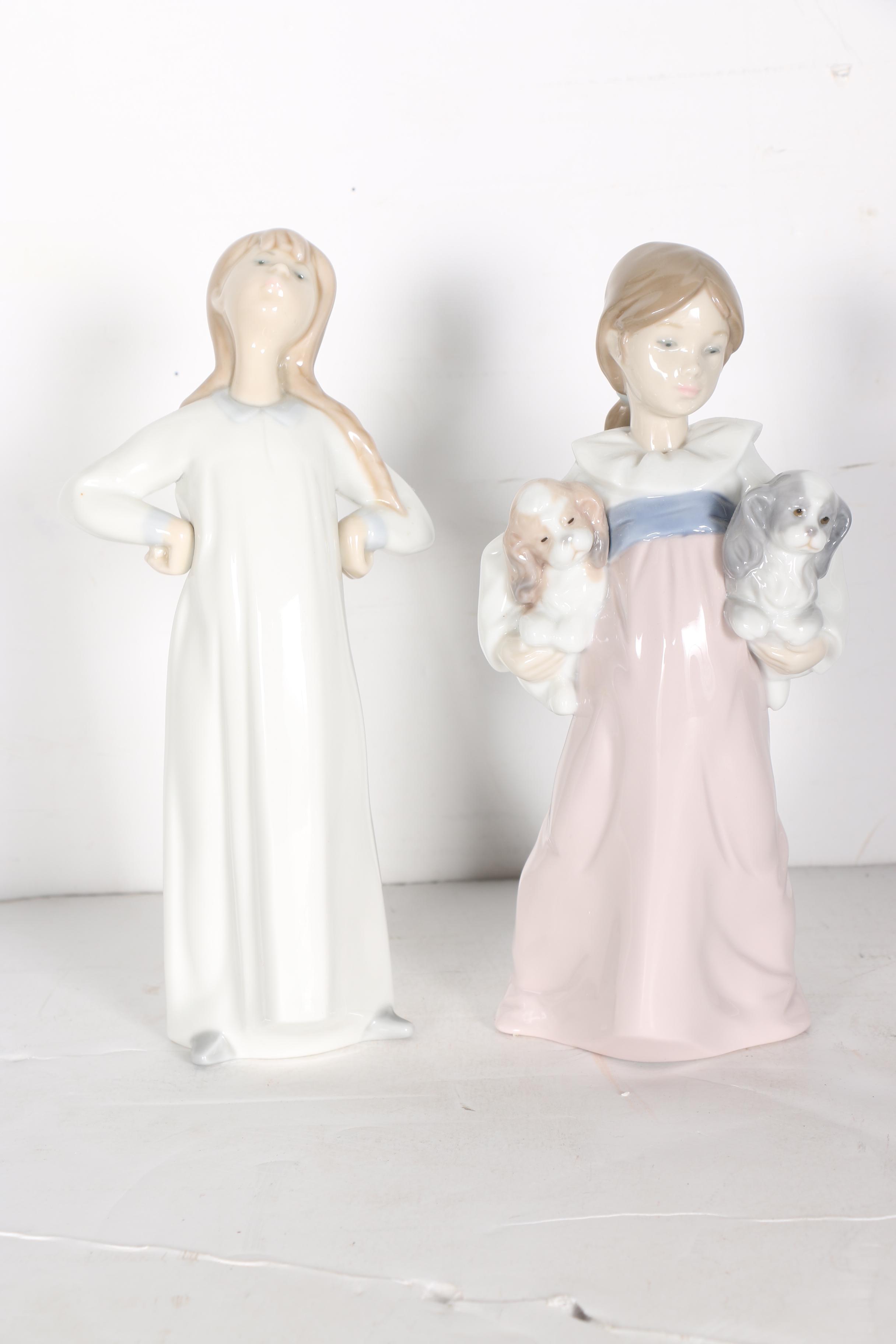 Lladró Figurines Including "Lambkins" and "Arms Full of Love"