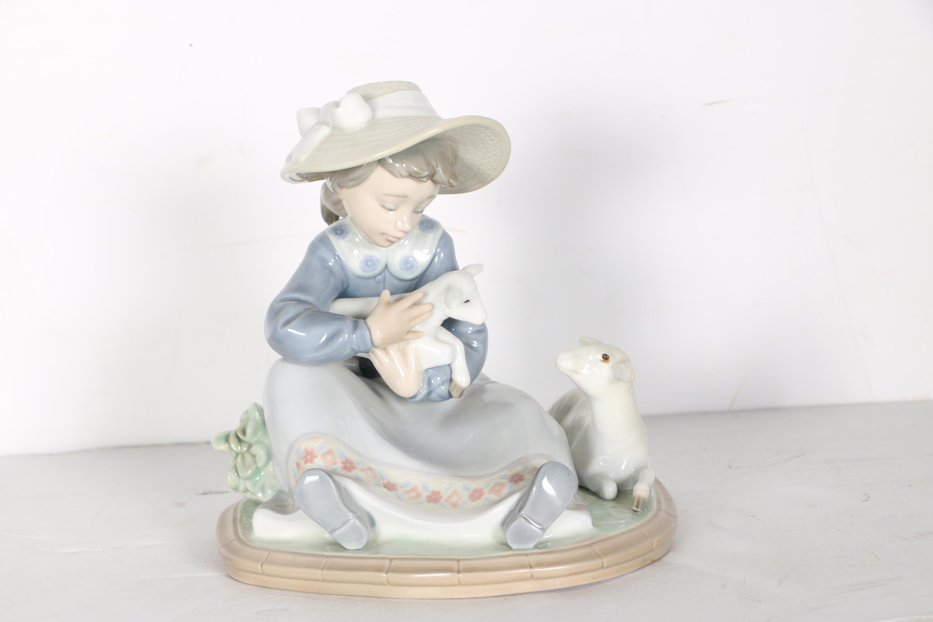 Lladró Figurines Including "Lambkins" and "Arms Full of Love"