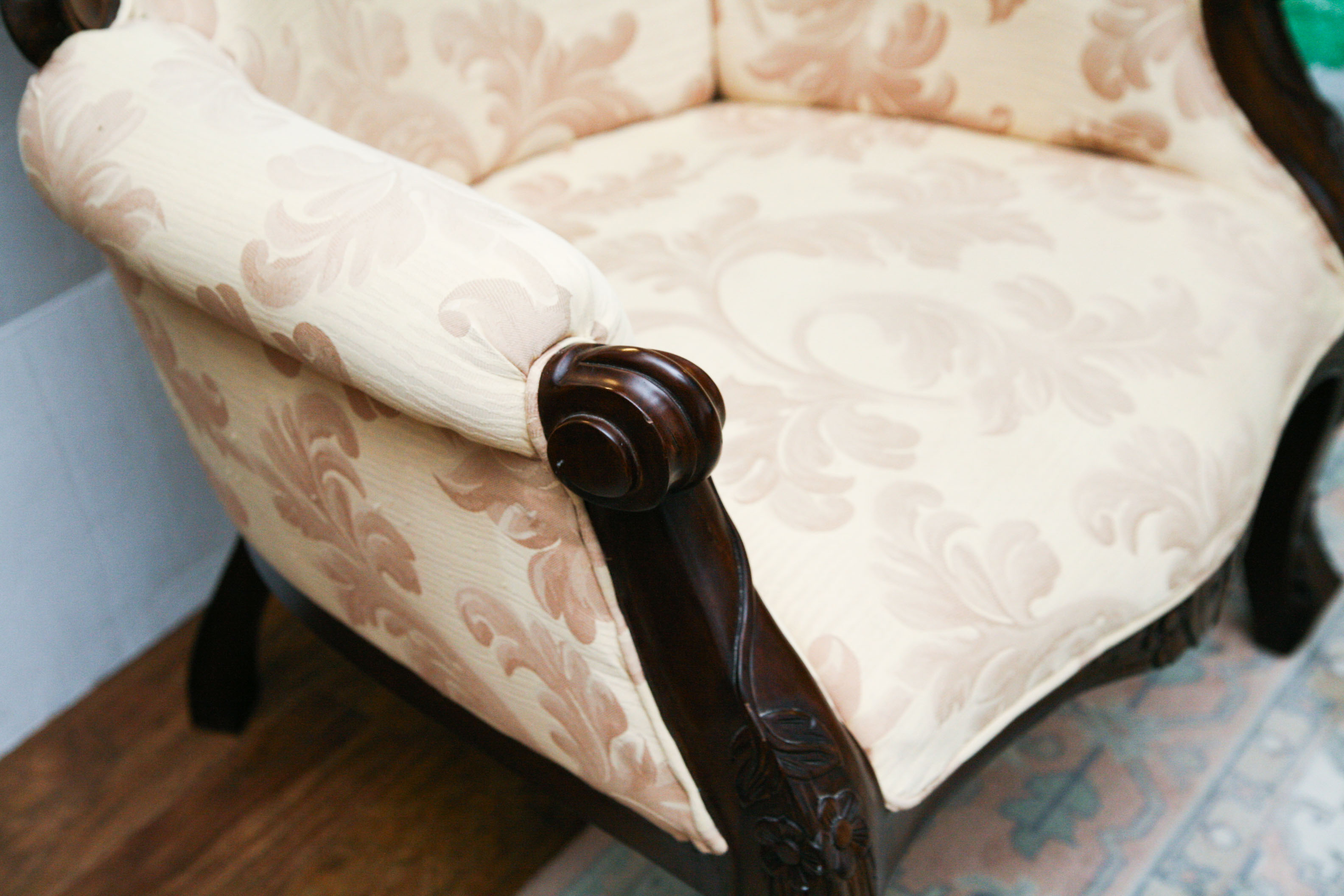 Victorian Style Upholstered Armchair