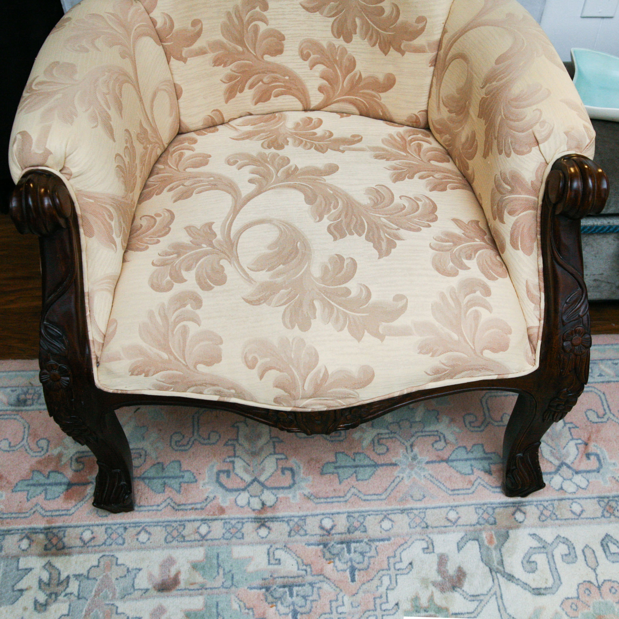 Victorian Style Upholstered Armchair