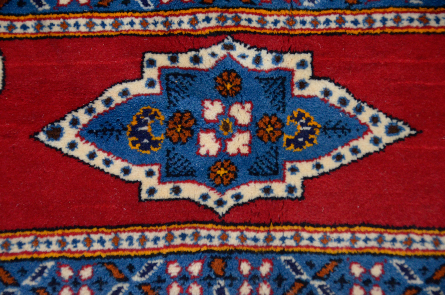 Hand-Knotted Wool Yazd Area Rug