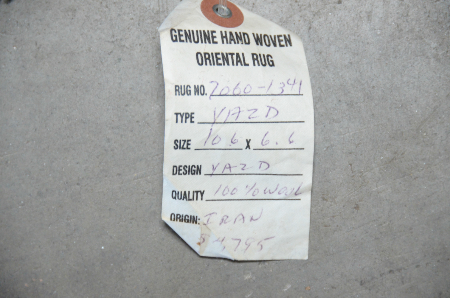 Hand-Knotted Wool Yazd Area Rug