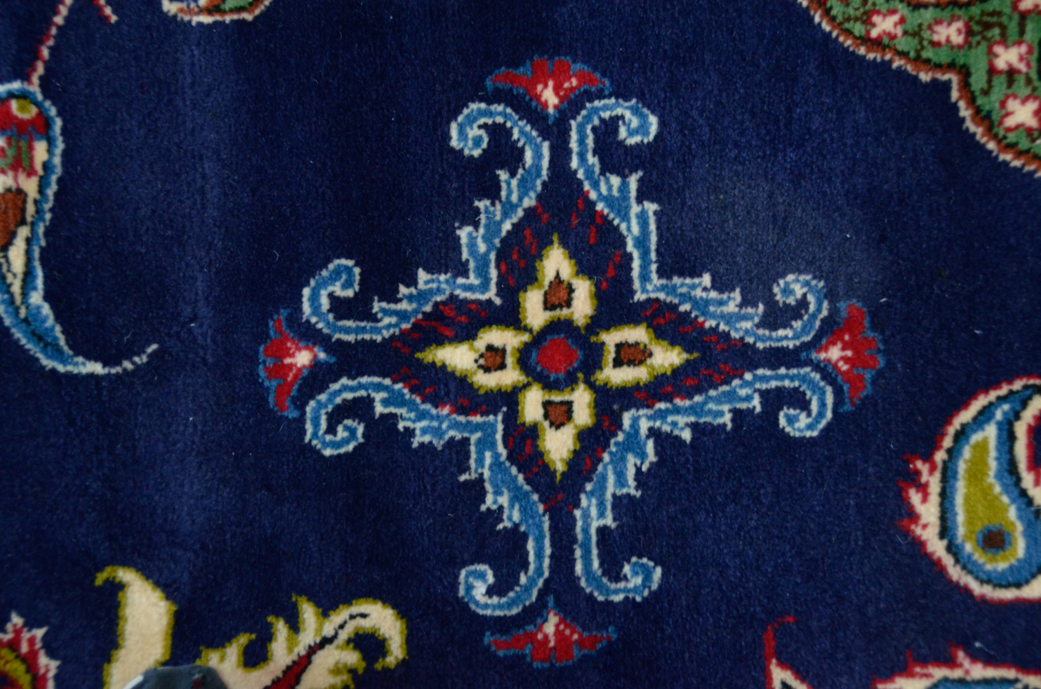 Hand-Knotted Wool Yazd Area Rug