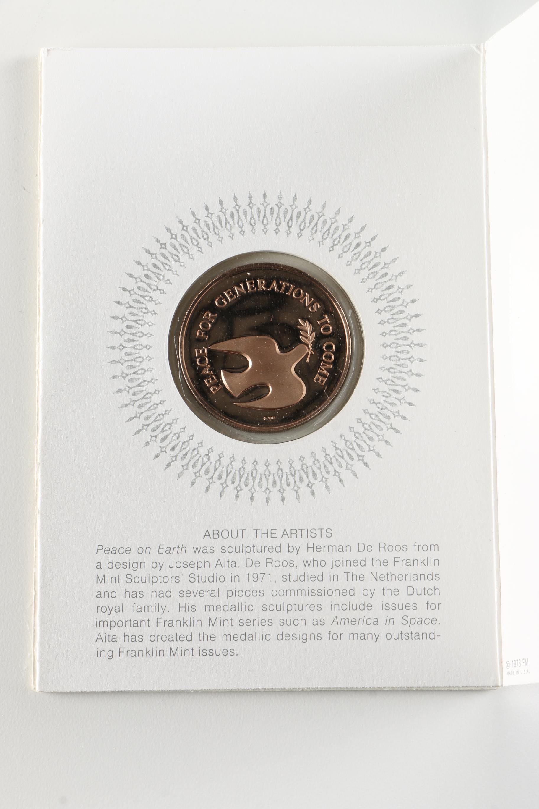 After Joseph Aita "Peace on Earth" Franklin Mint Medallion