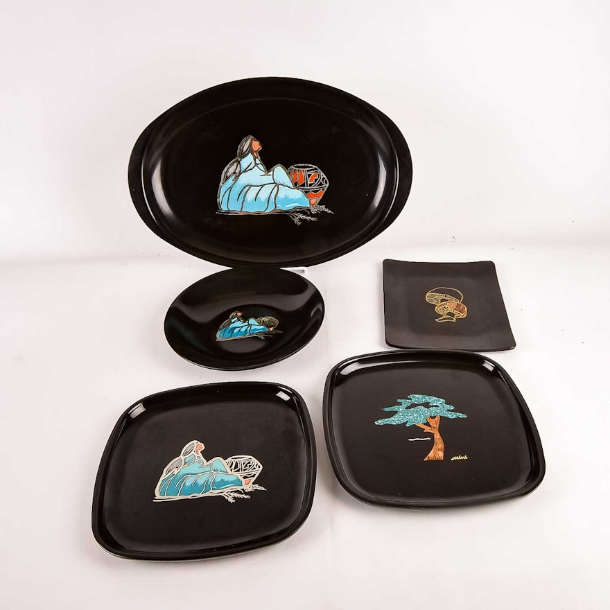 Couroc Plate and Tray Collection