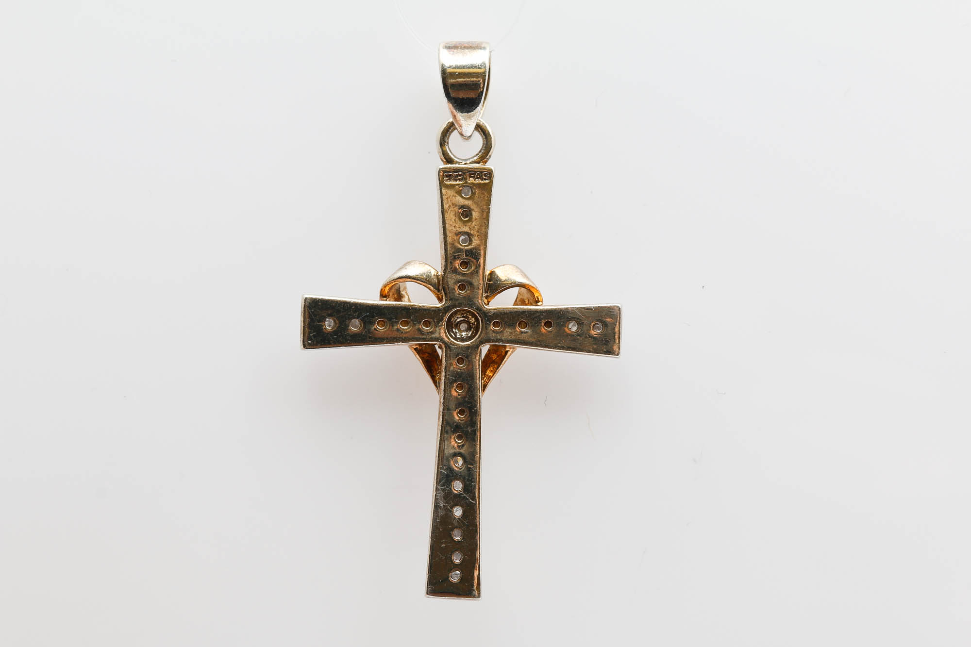 Sterling Silver Diamond Cross Pendant