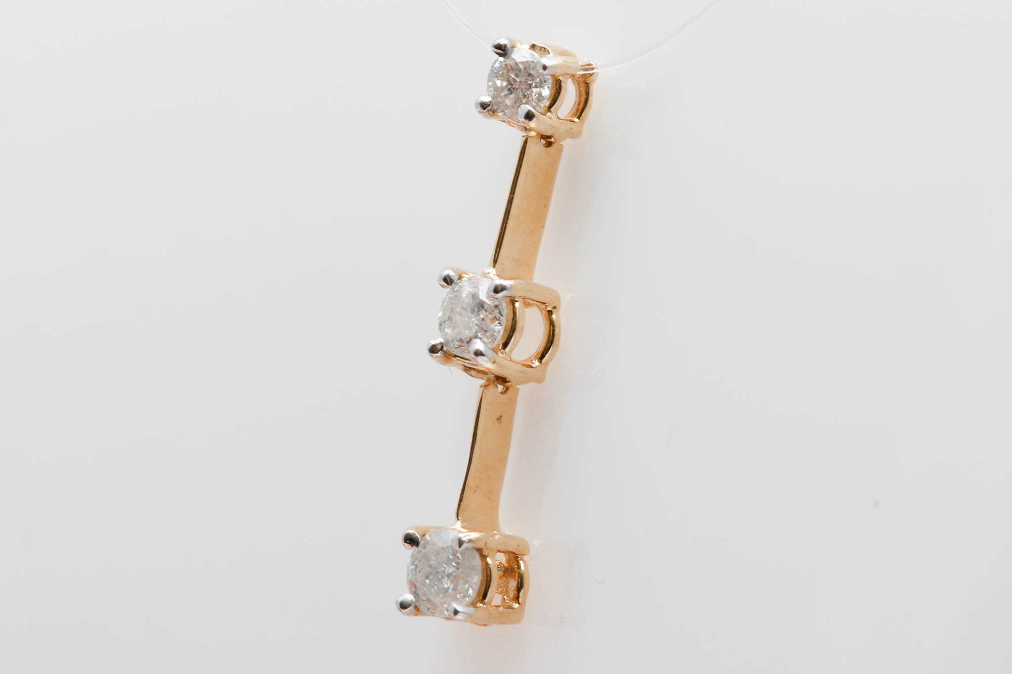 14K Yellow Gold Diamond Pendant