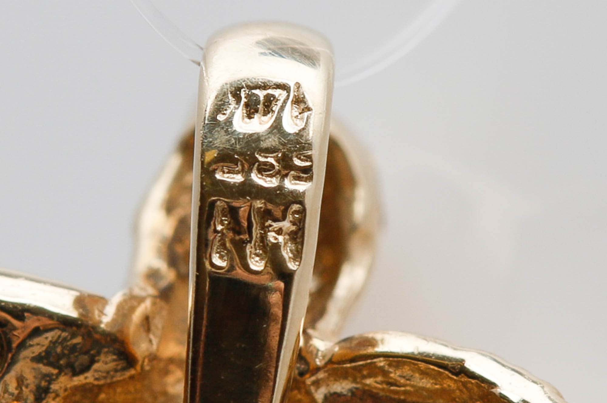 14K Yellow Gold Opal and Diamond Turtle Pendant