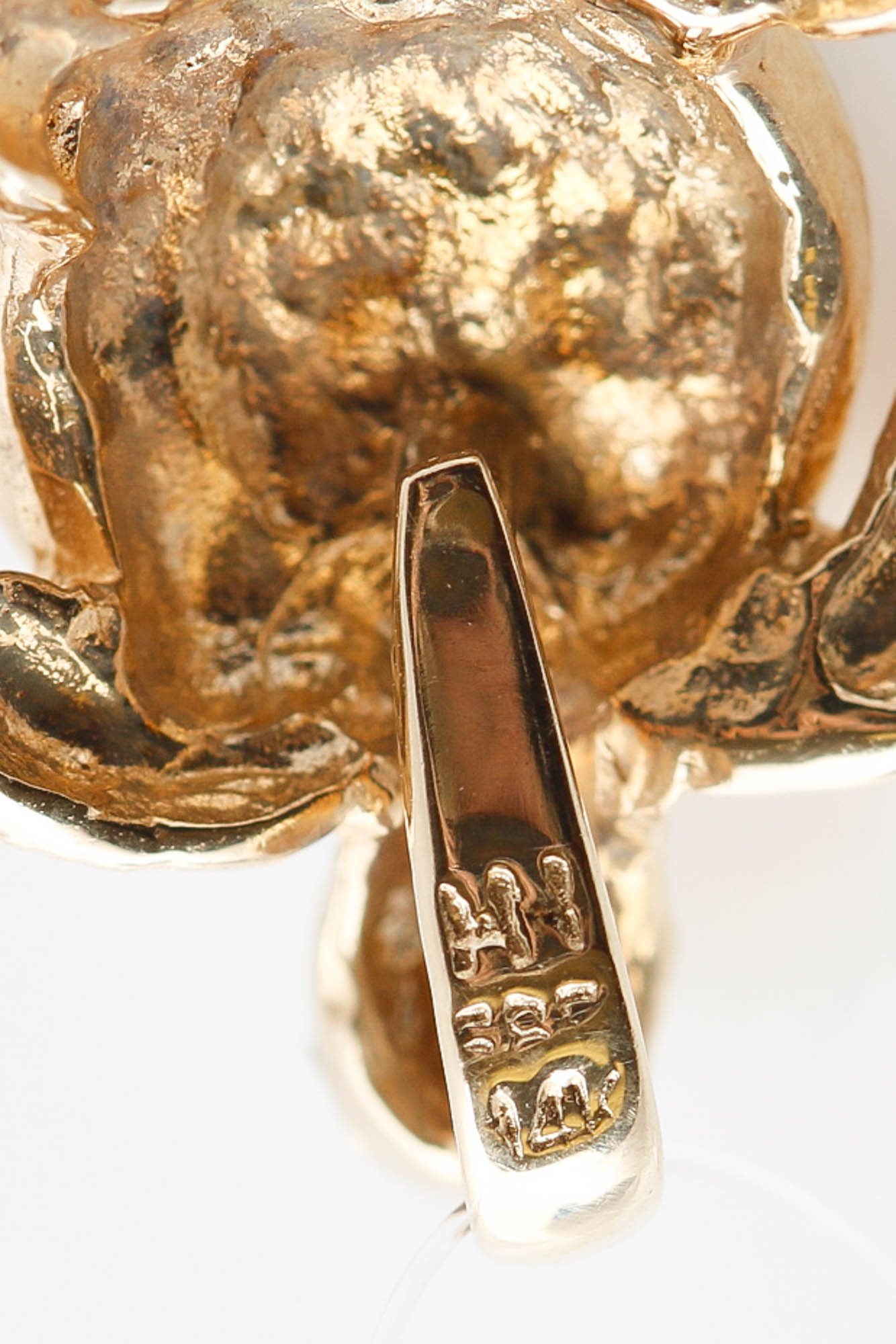 14K Yellow Gold Opal and Diamond Turtle Pendant