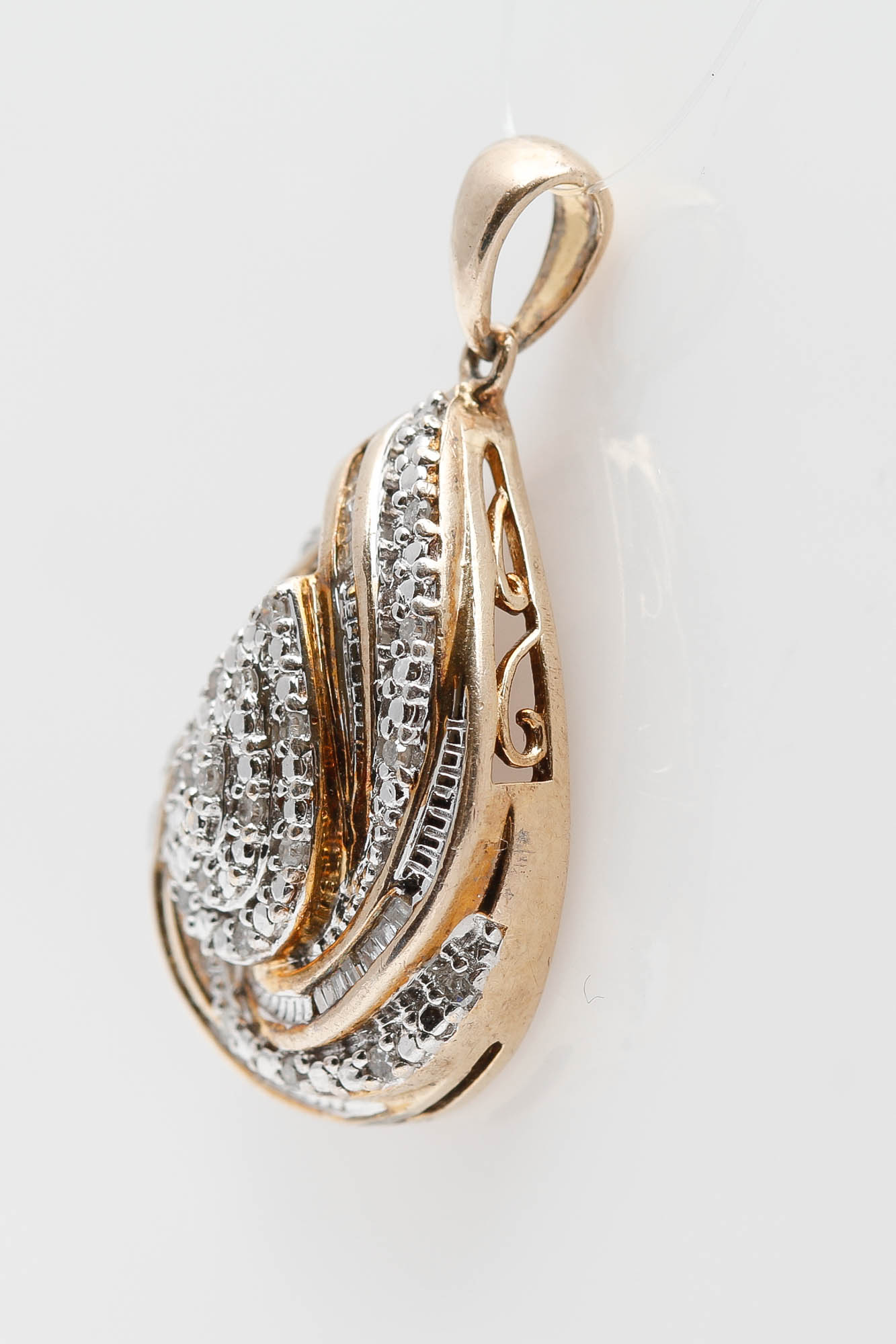 Vermeil Sterling Silver Diamond Pendant