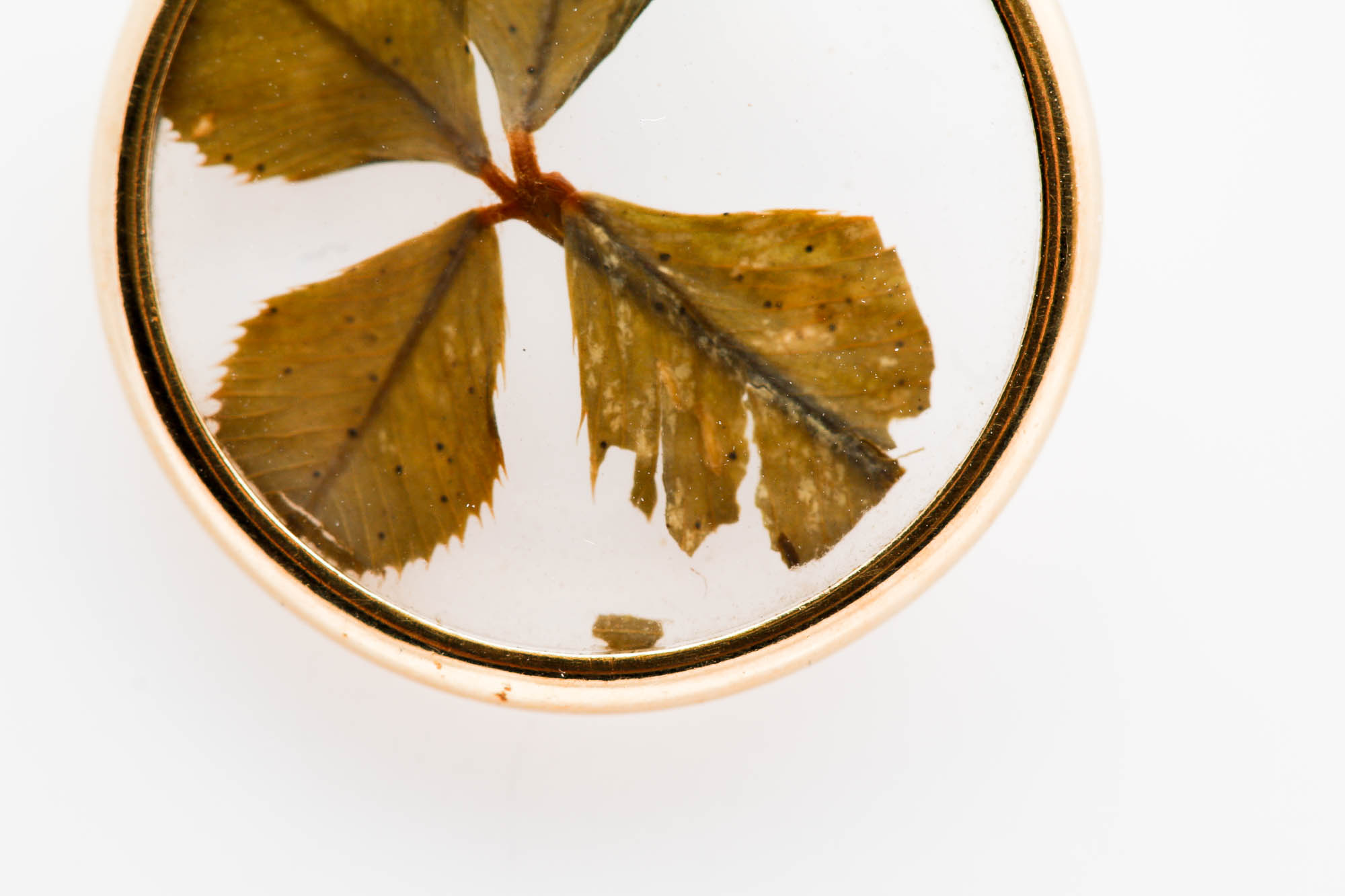 14K Yellow Gold Four Leaf Clover Pendant