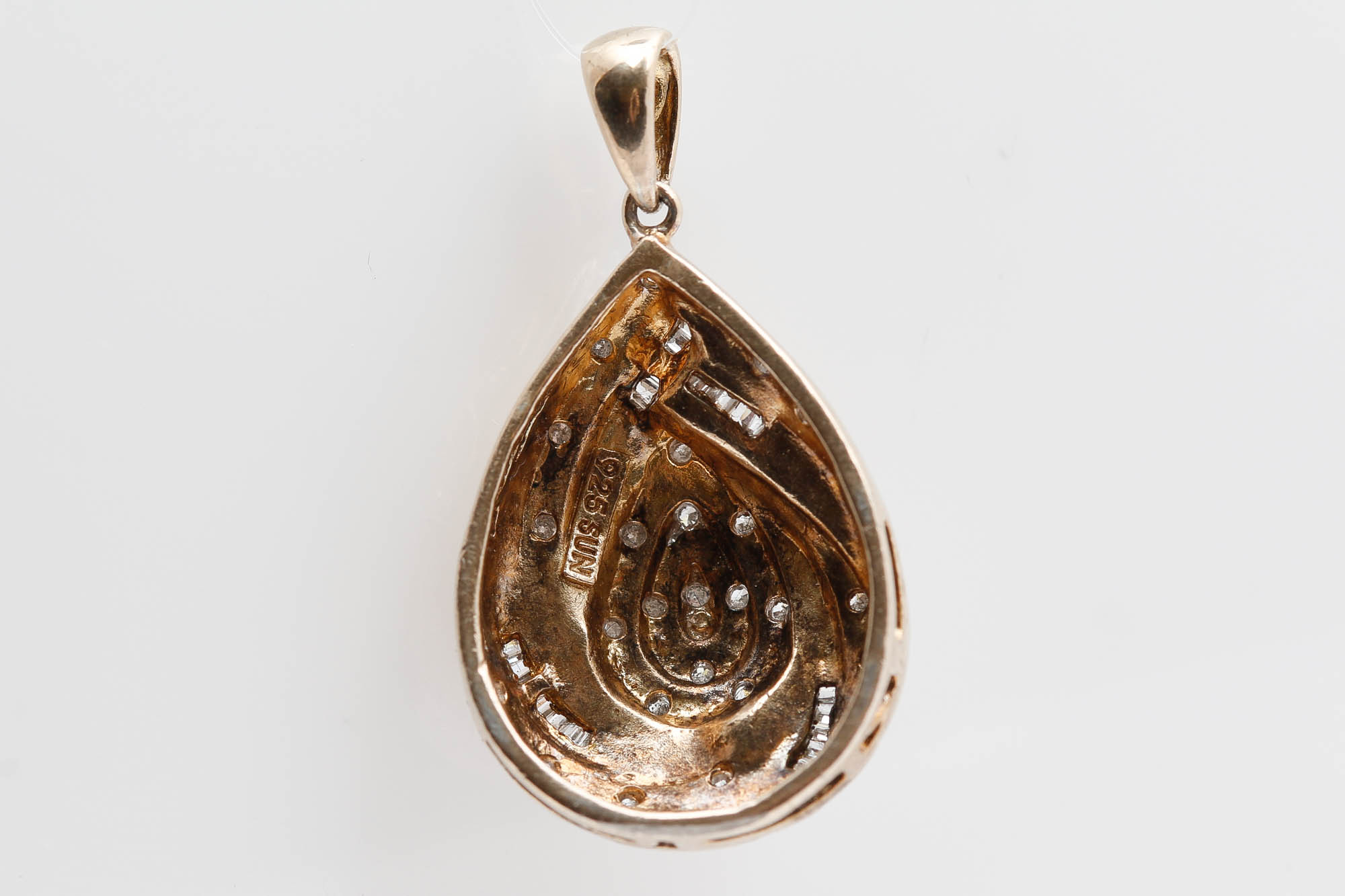 Vermeil Sterling Silver Diamond Pendant