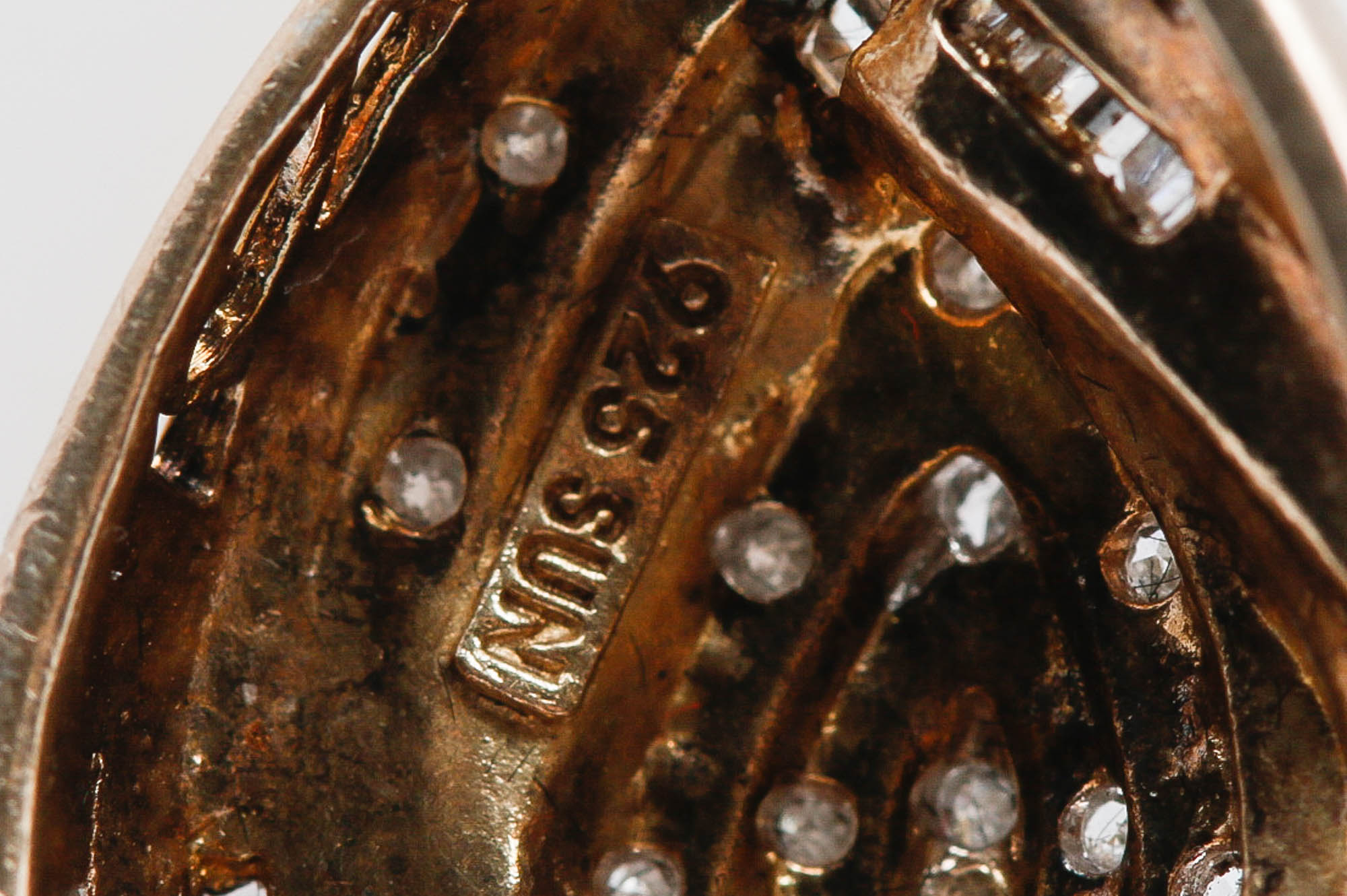 Vermeil Sterling Silver Diamond Pendant