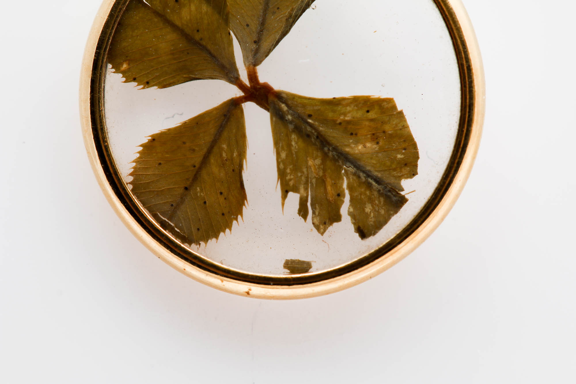 14K Yellow Gold Four Leaf Clover Pendant