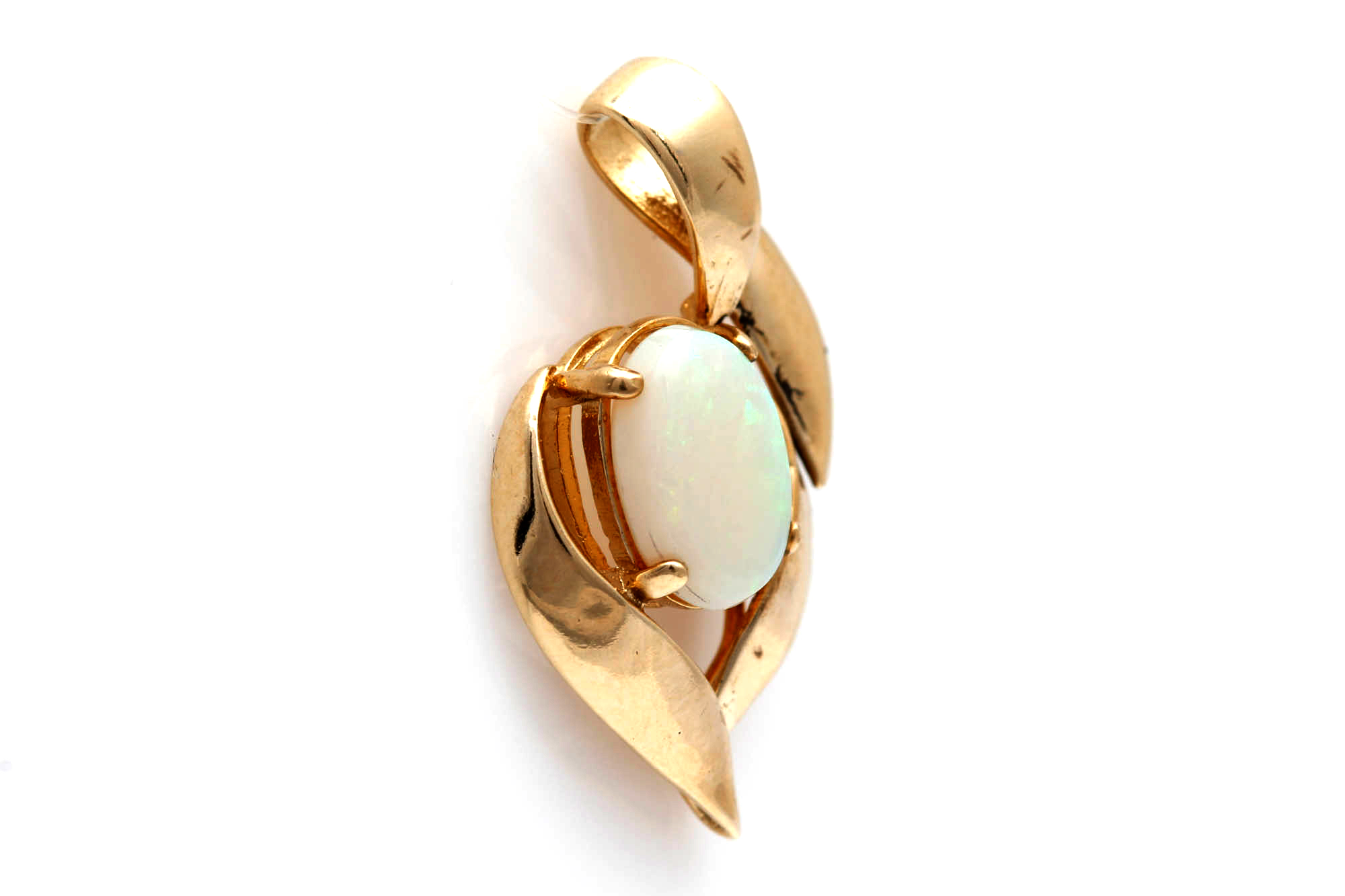 14K Yellow Gold Opal Pendant