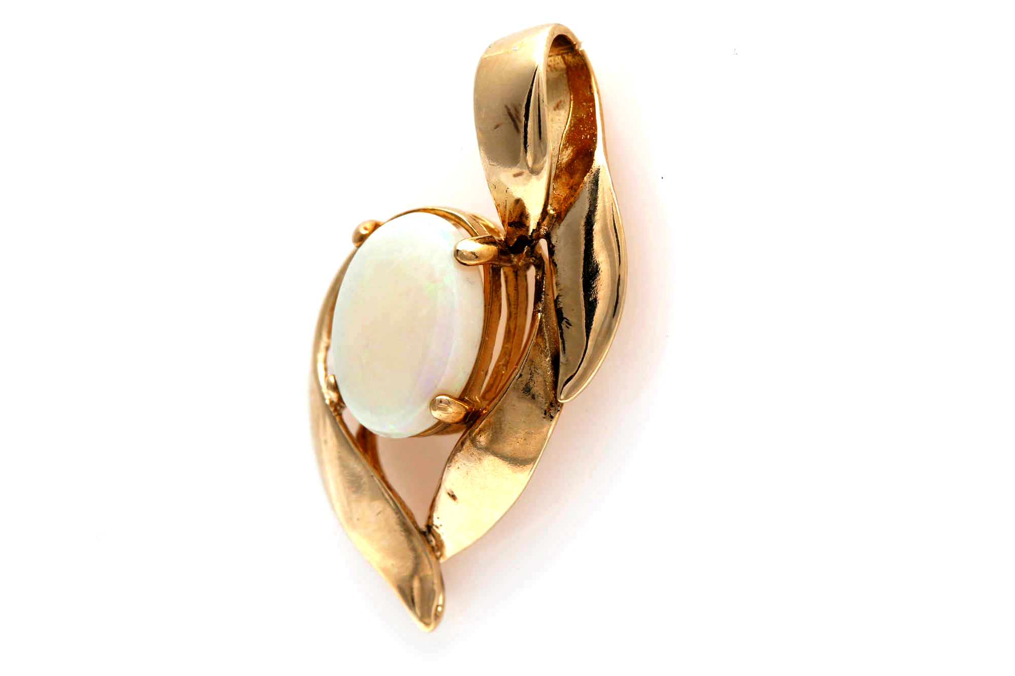 14K Yellow Gold Opal Pendant