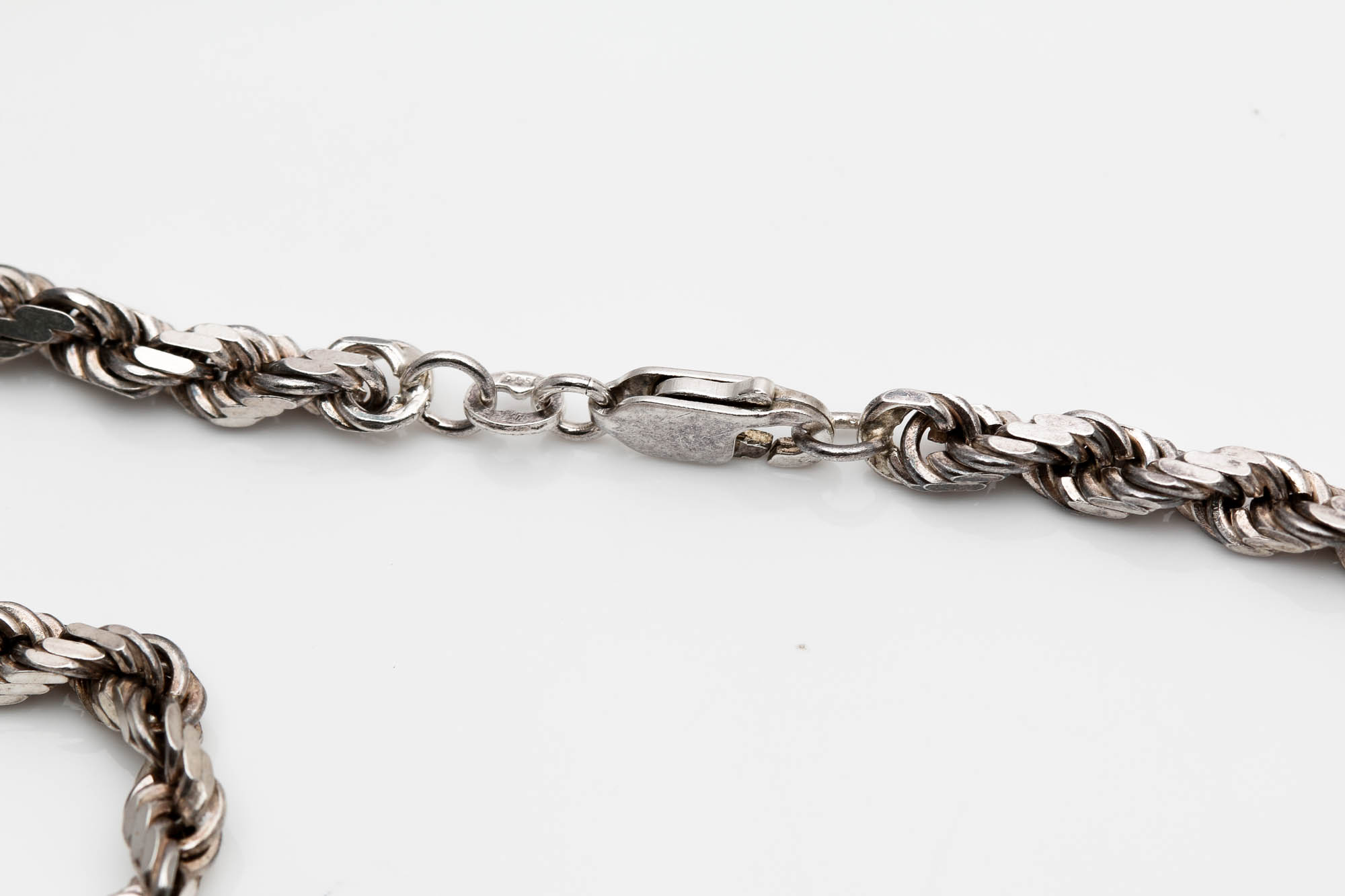 Sterling Silver Rope Chain and Bangle