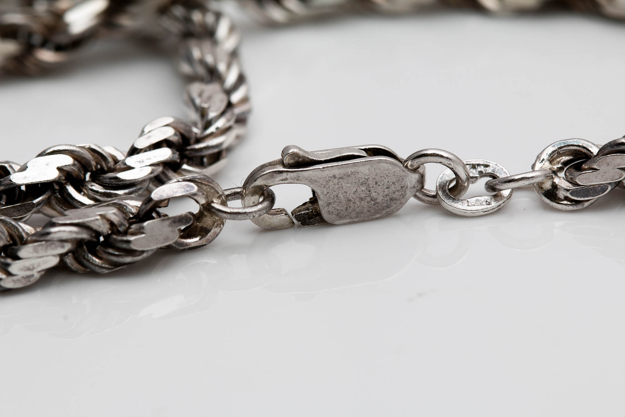 Sterling Silver Rope Chain and Bangle