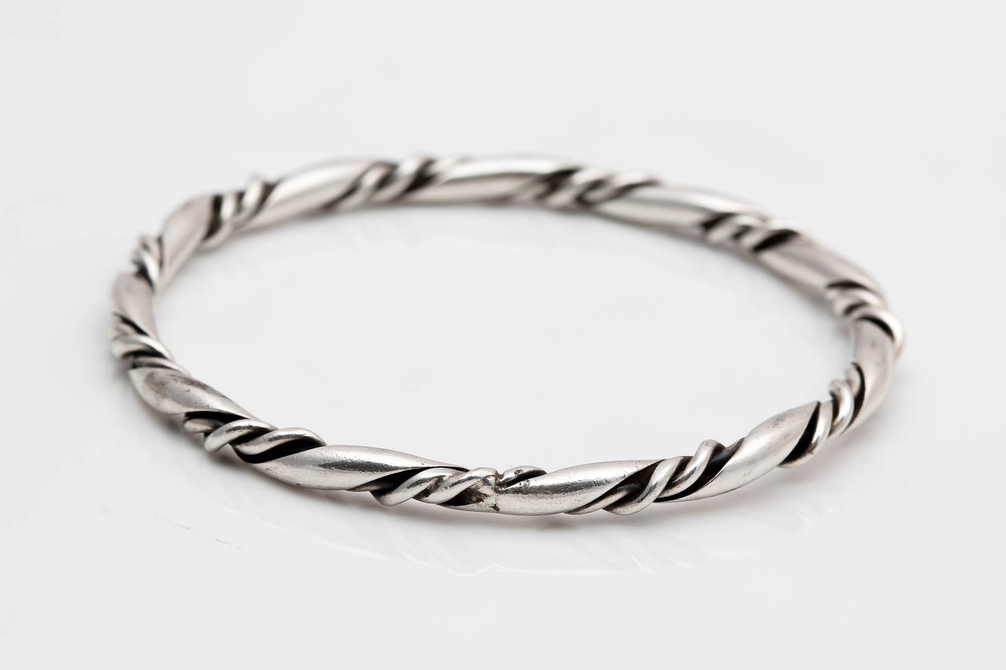 Sterling Silver Rope Chain and Bangle