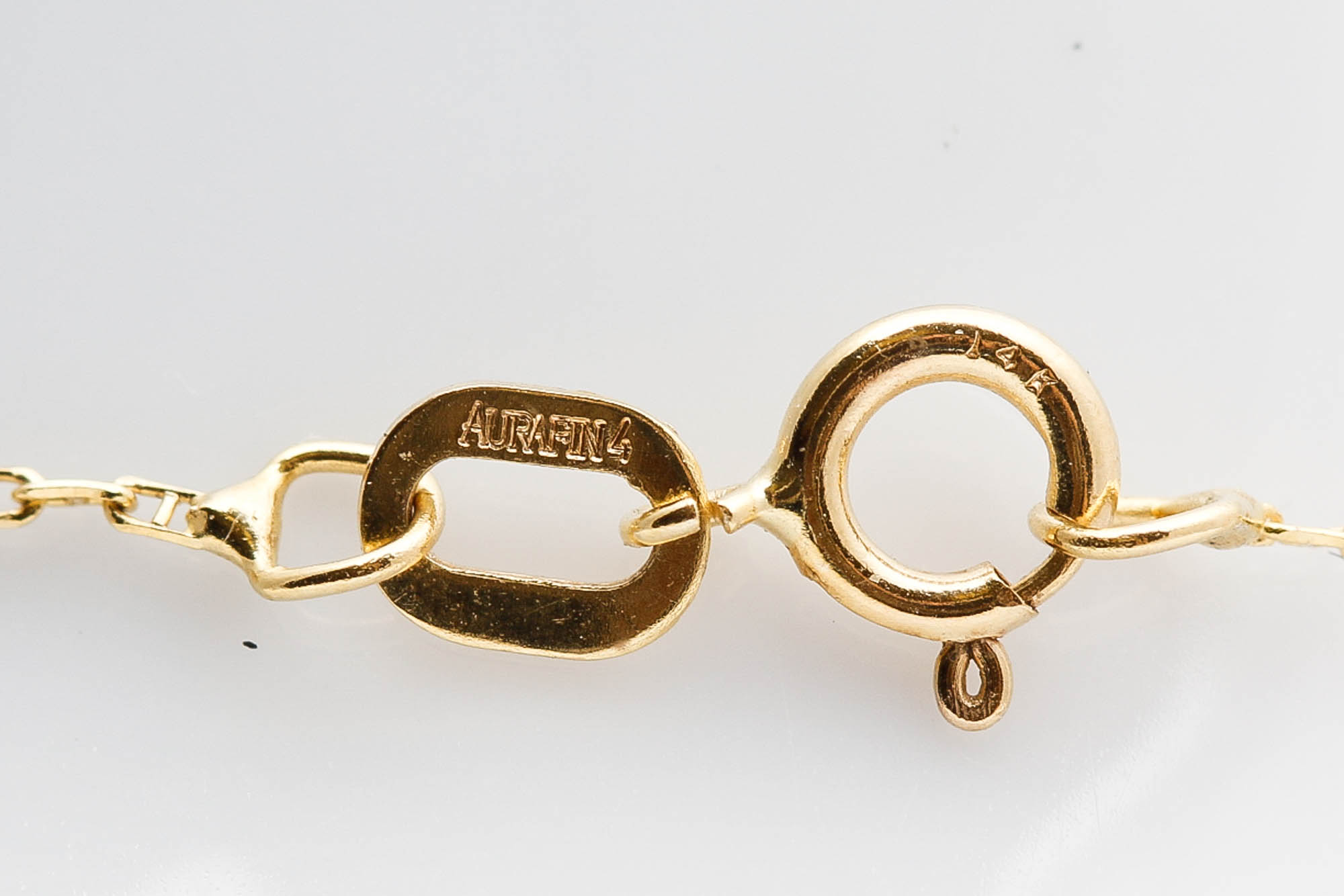 Aurafin 4 14K Yellow Gold Heart Pendant Necklace