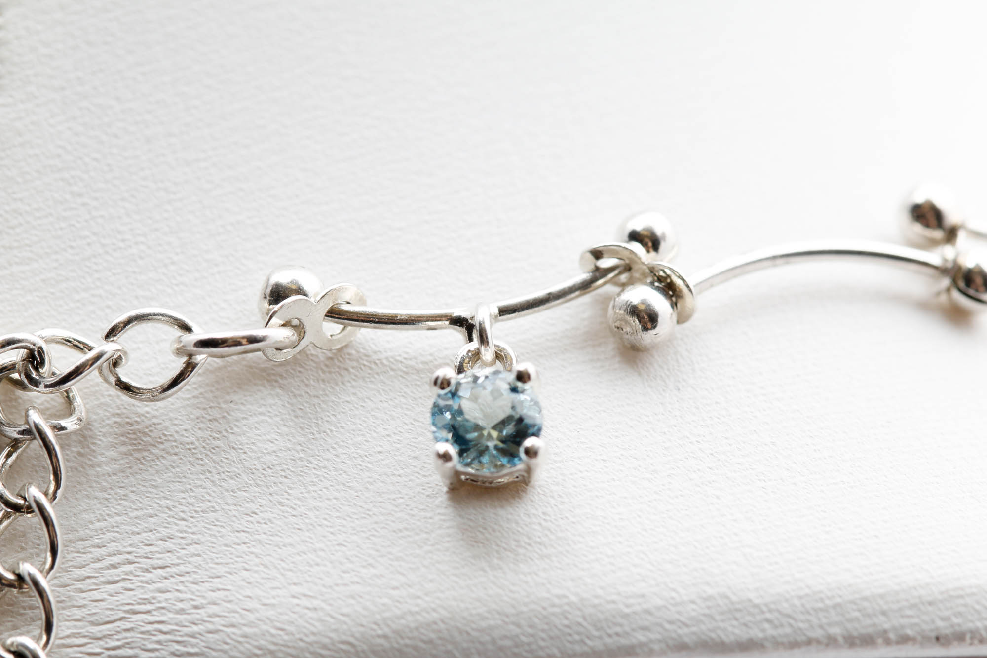 Sterling Silver Multi-Stone Necklace