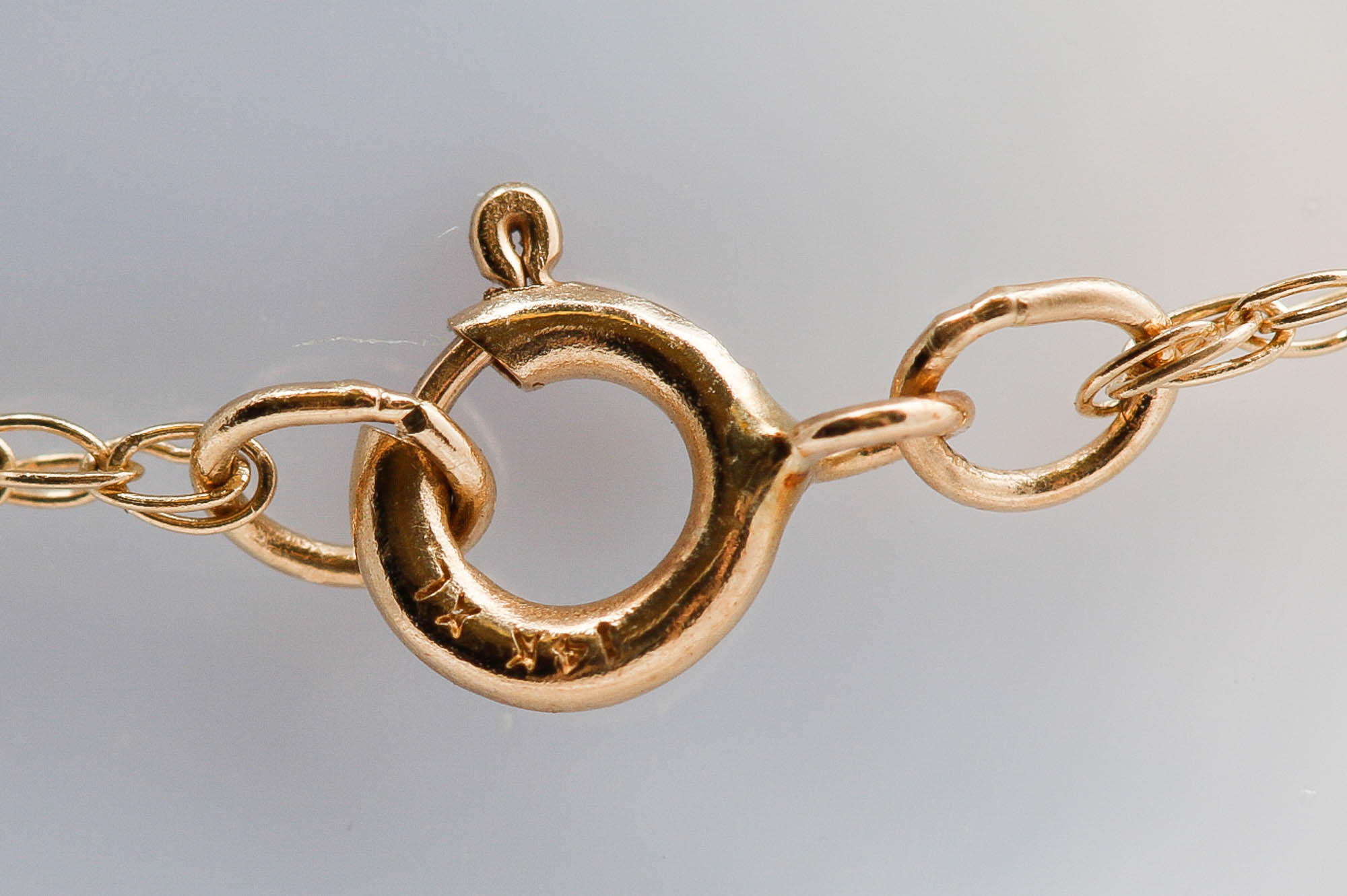 14K Yellow Gold Blue Topaz and Diamond Pendant Necklace