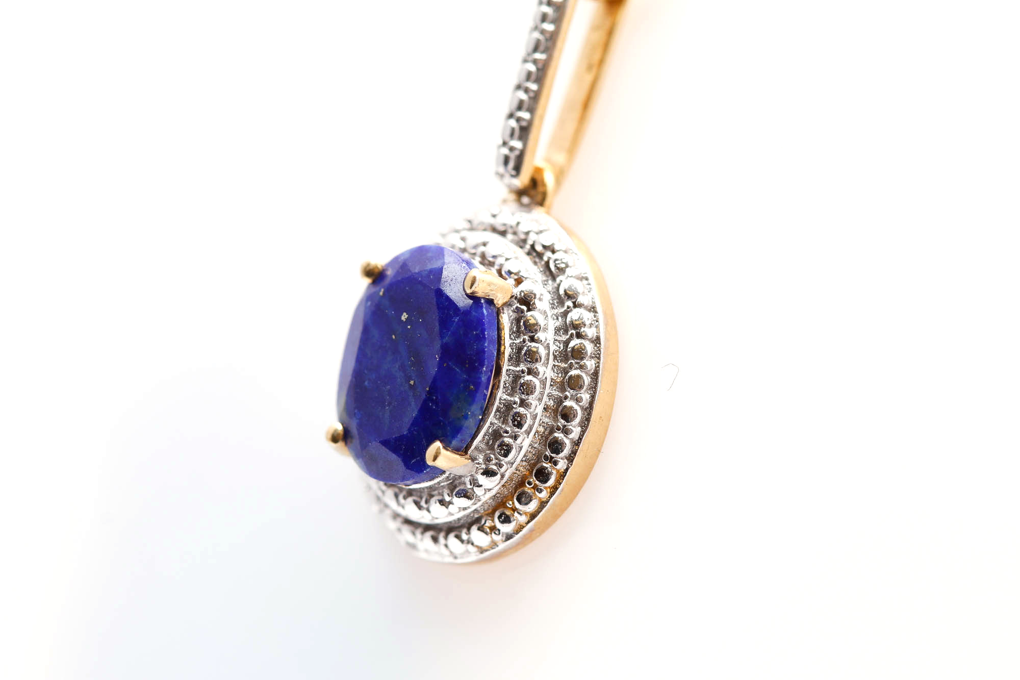Vermeil Sterling Silver Lapis Lazuli Pendant Necklace