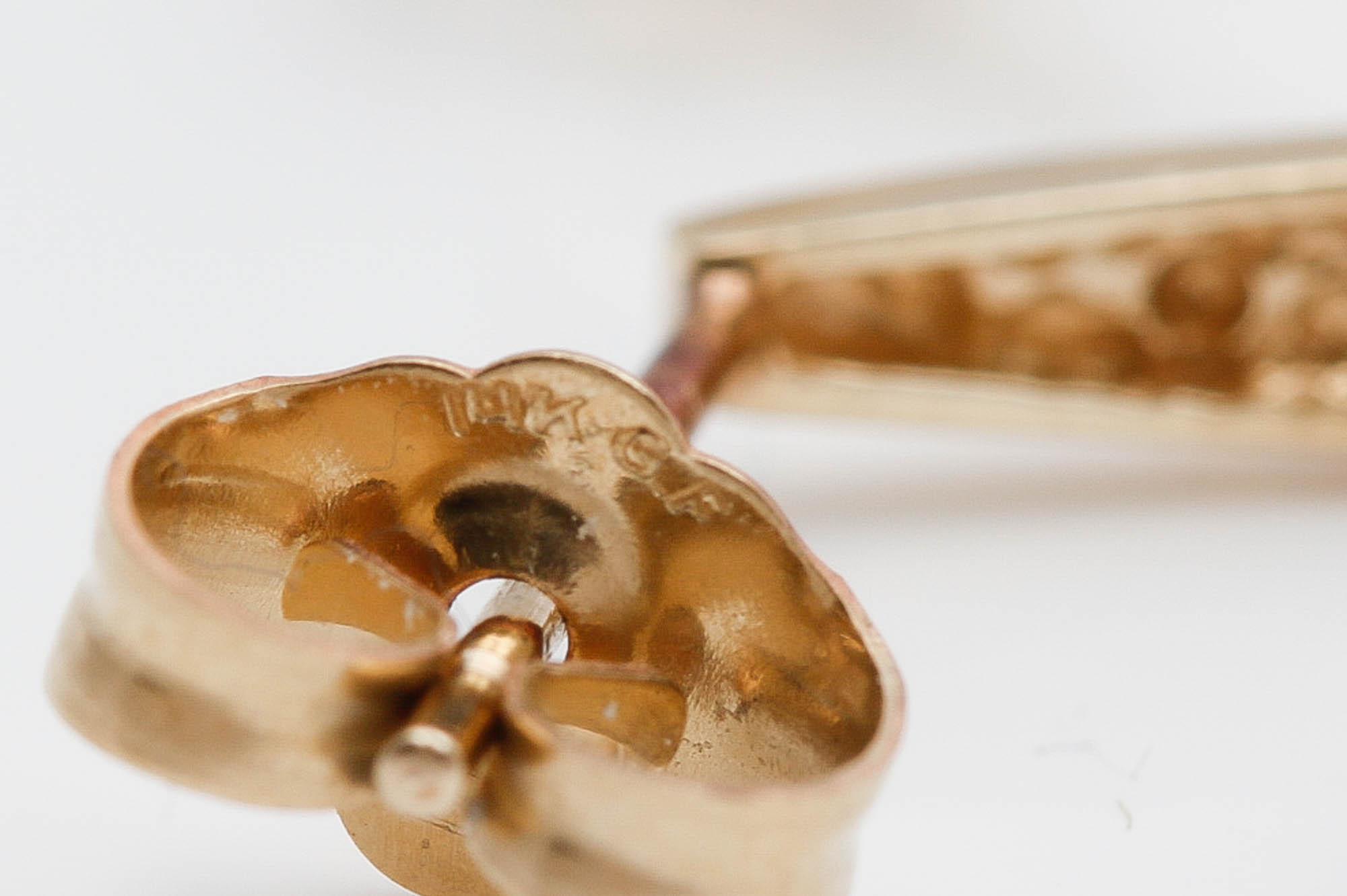 14K Yellow Gold Diamond Earrings