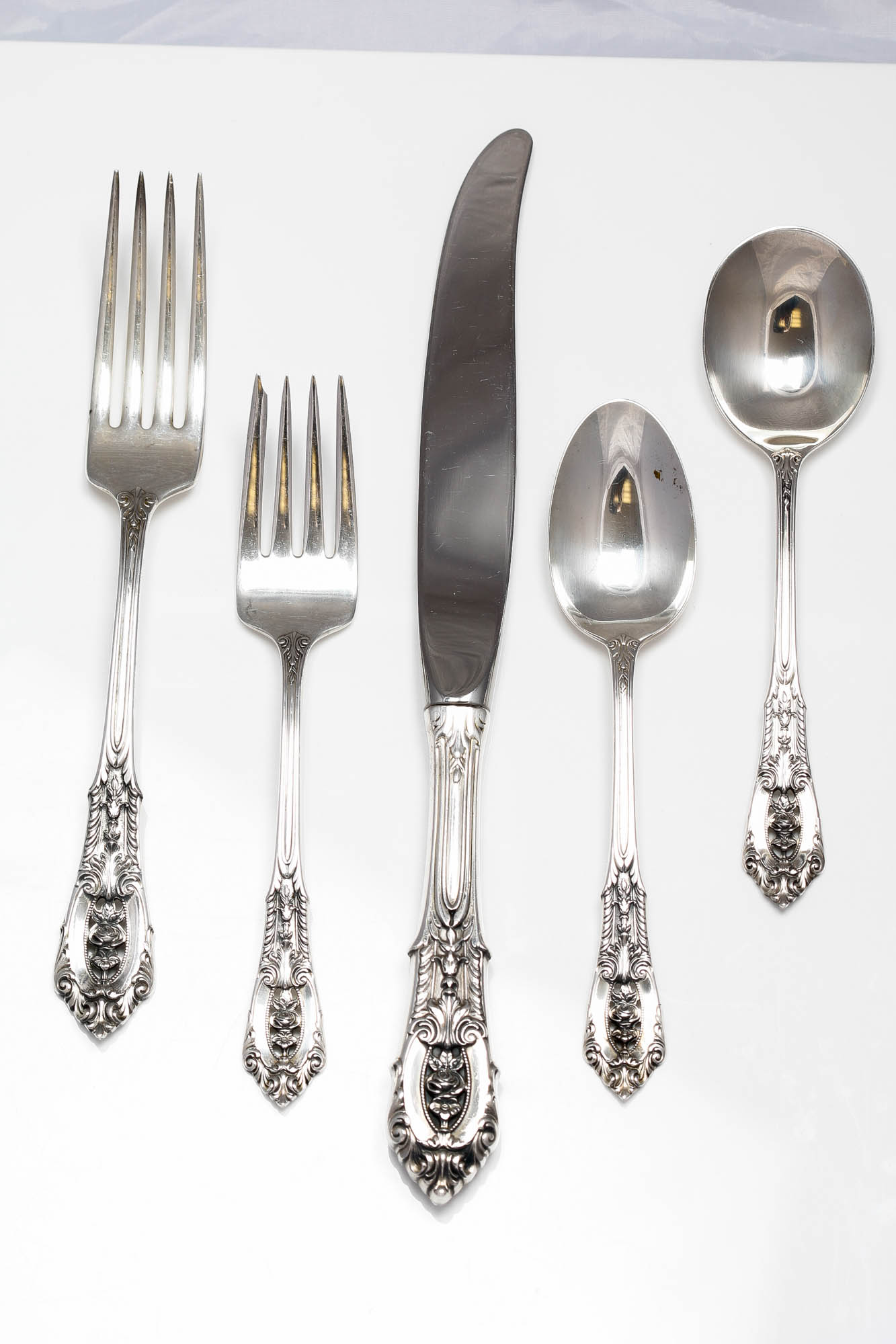 Wallace Sterling Silver "Rose Point" Flatware