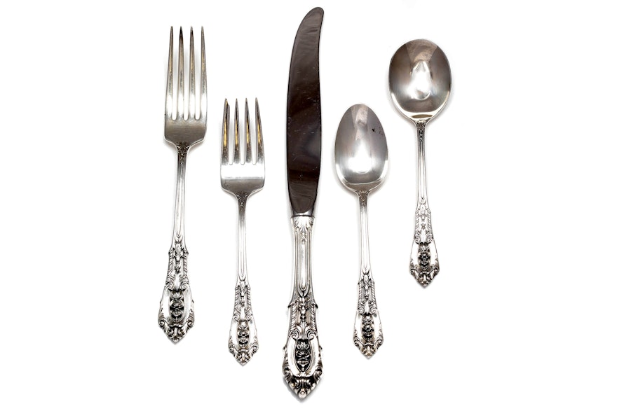 Wallace Sterling Silver "Rose Point" Flatware