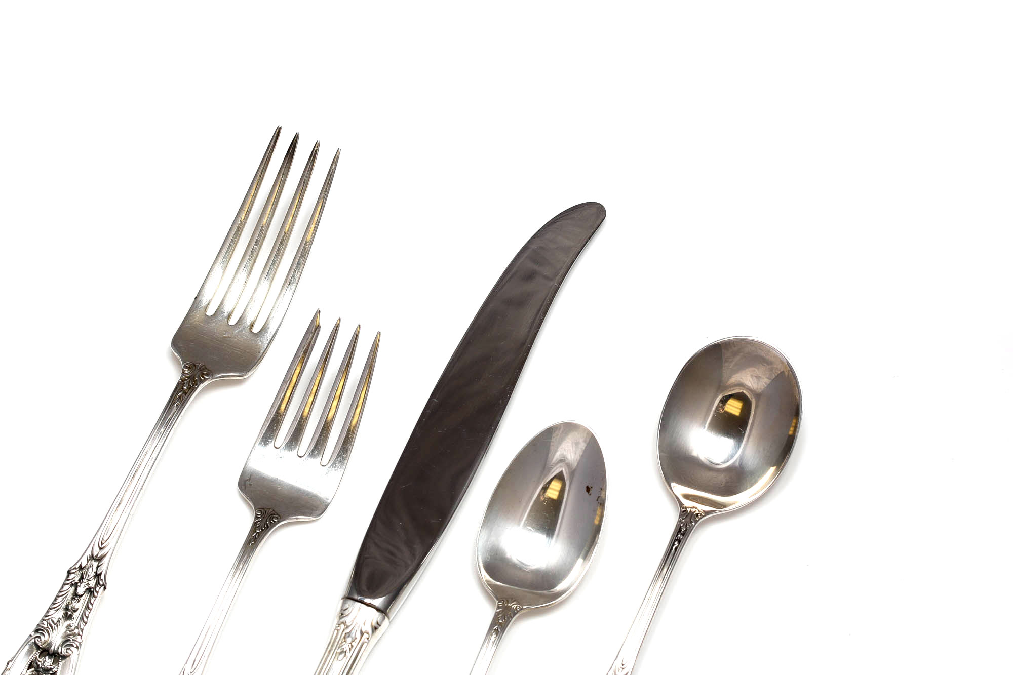 Wallace Sterling Silver "Rose Point" Flatware