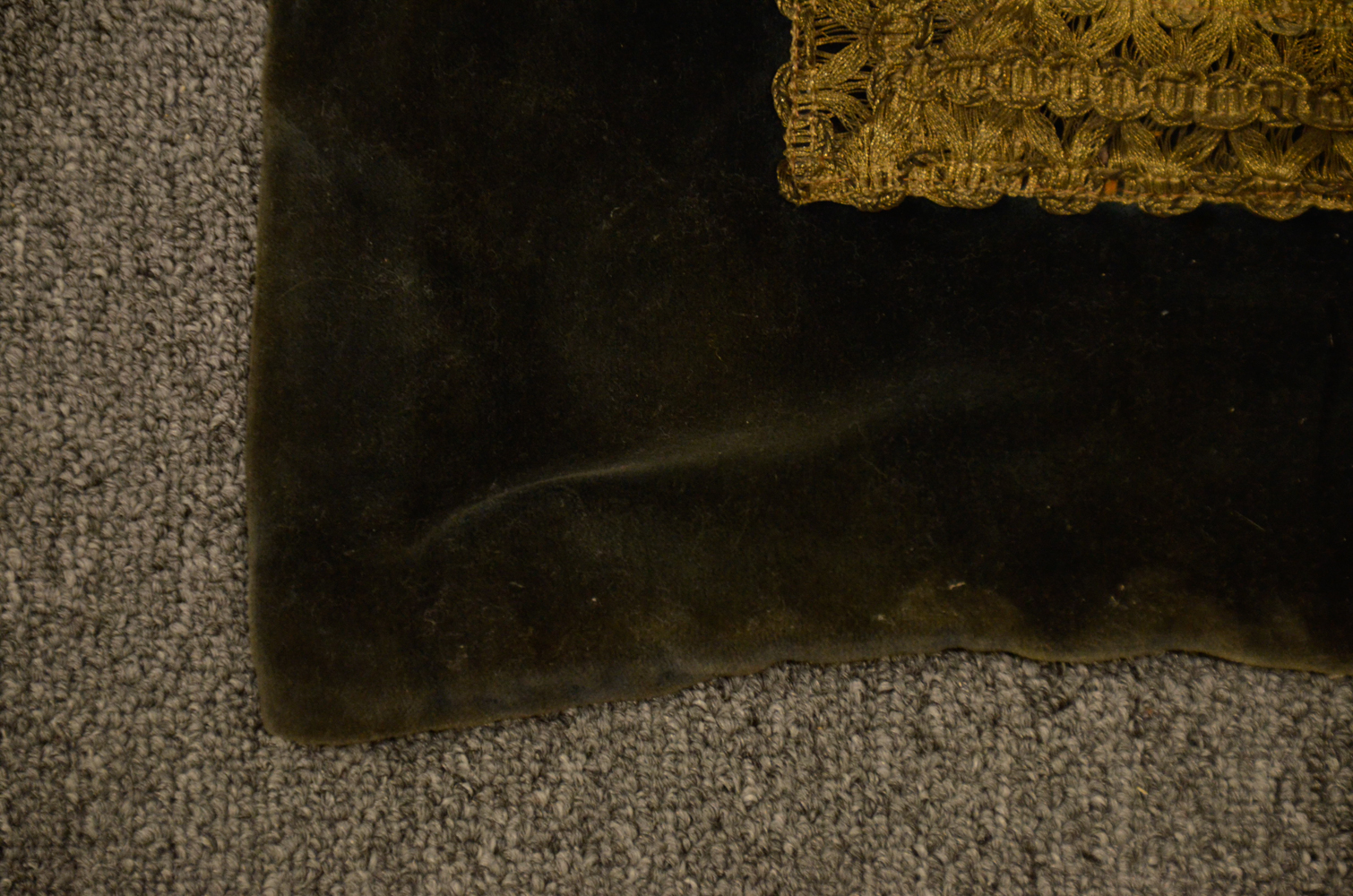 Needlepoint and Velvet Wall Tapestry of Castle