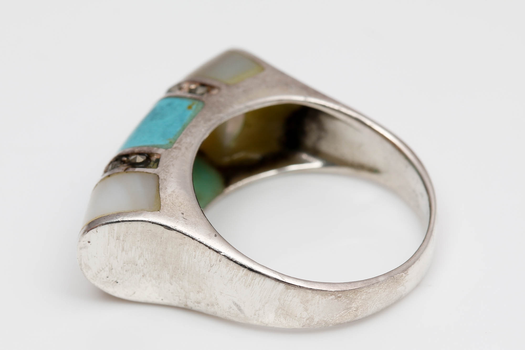 Sterling Silver Stone Earrings and Ring