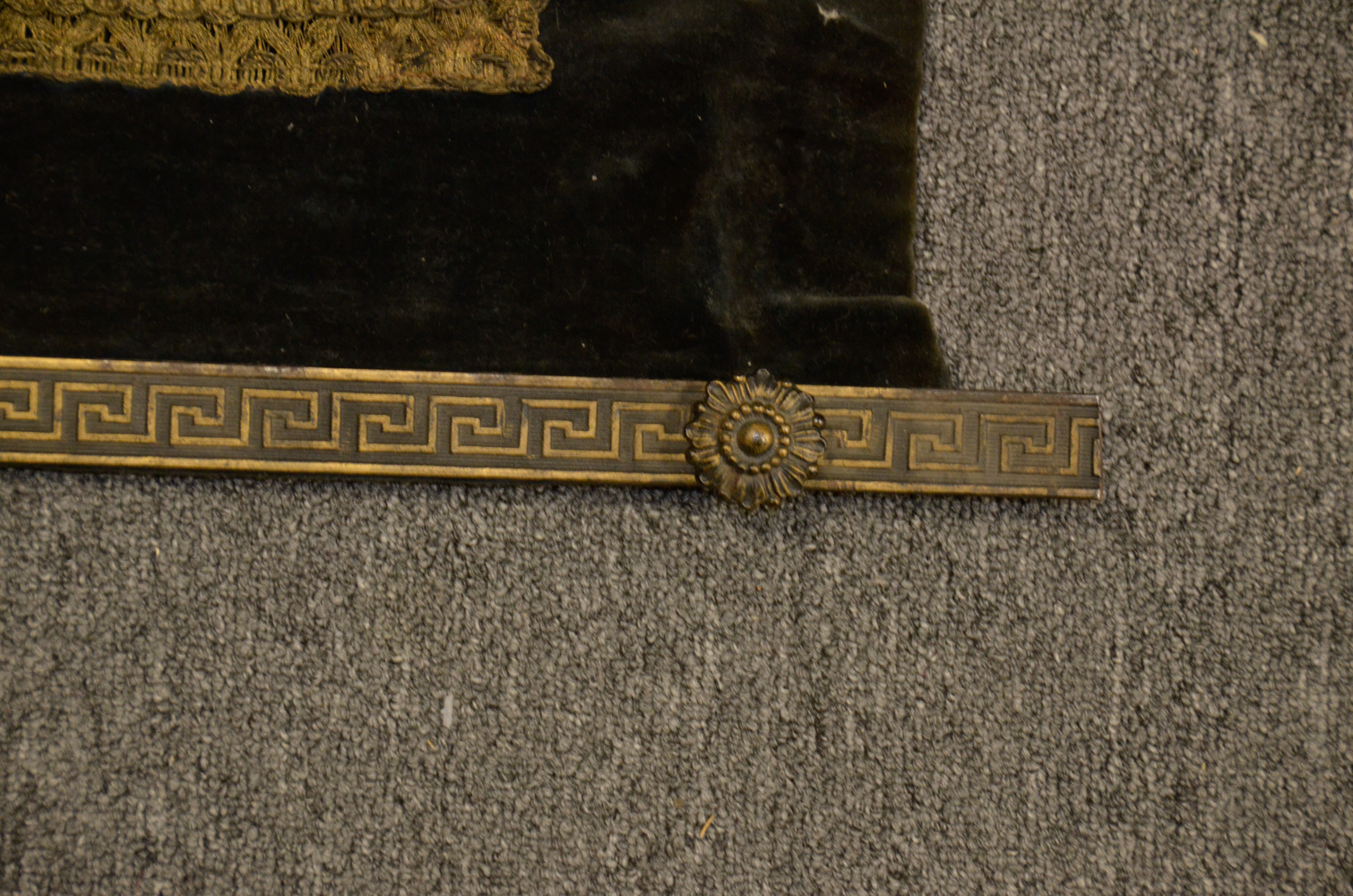 Needlepoint and Velvet Wall Tapestry of Castle