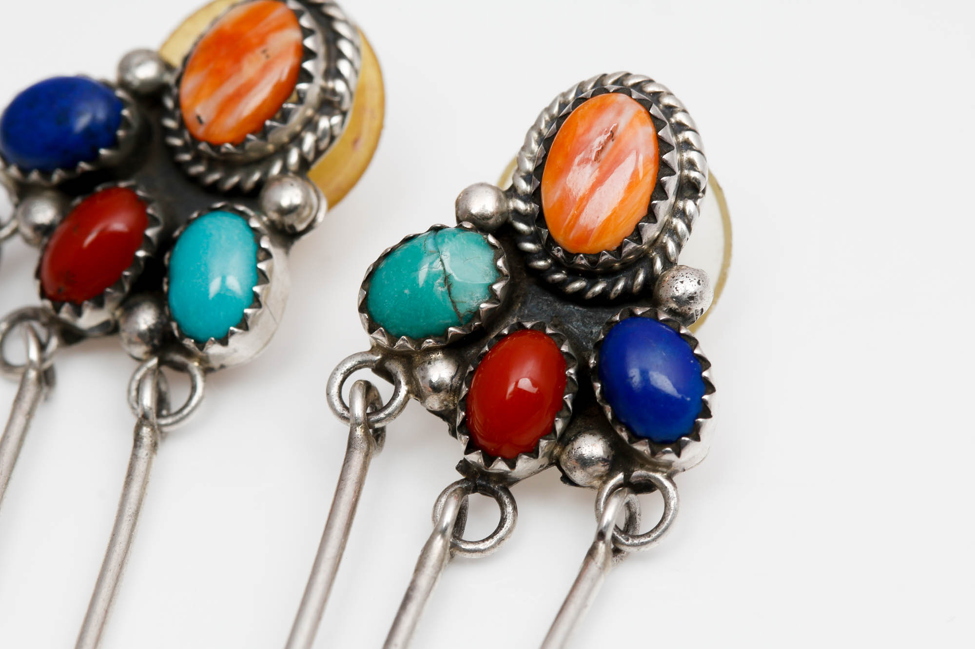 Sterling Silver Stone Earrings and Ring