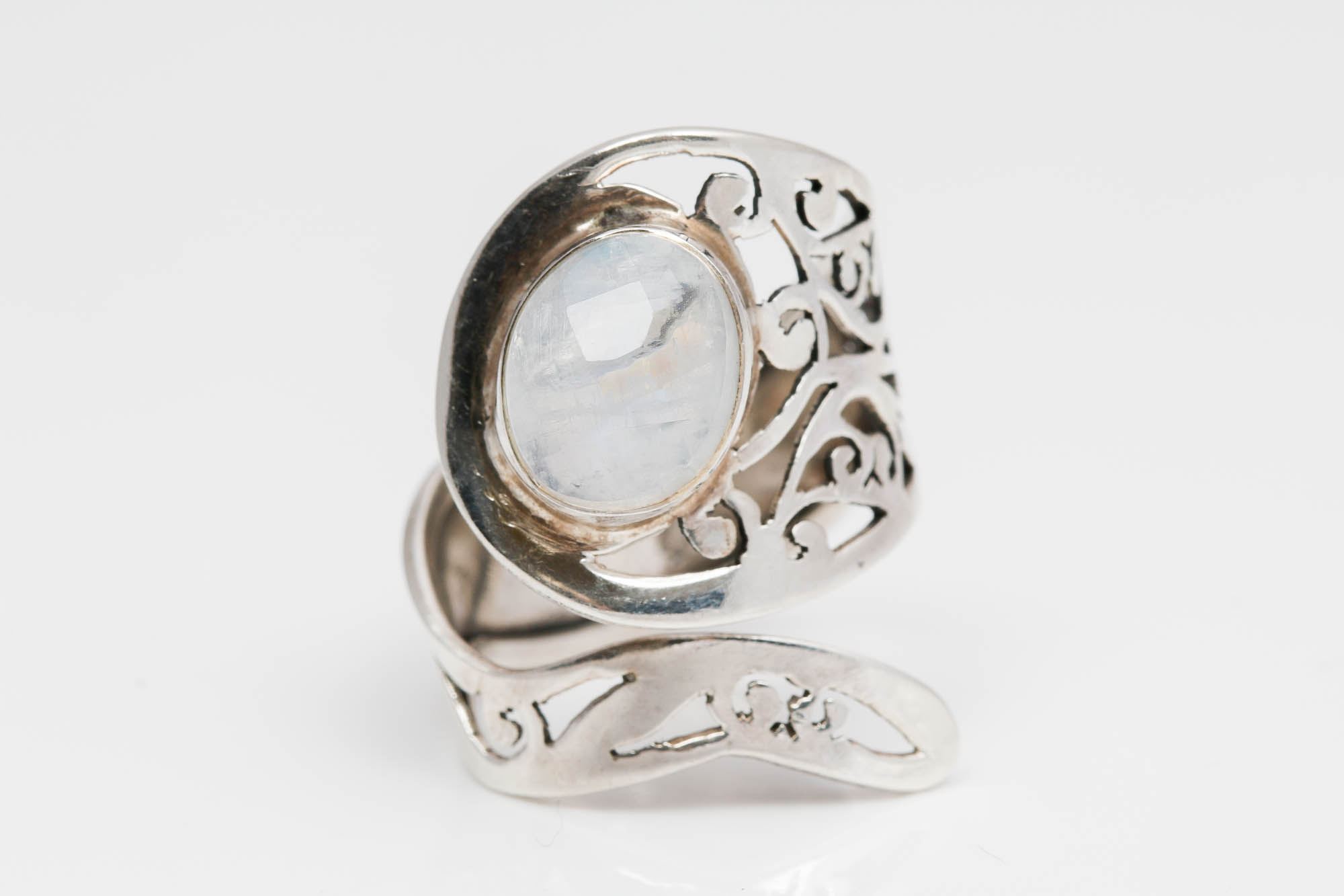 Lois Hill Sterling Silver Earrings and Moonstone Ring