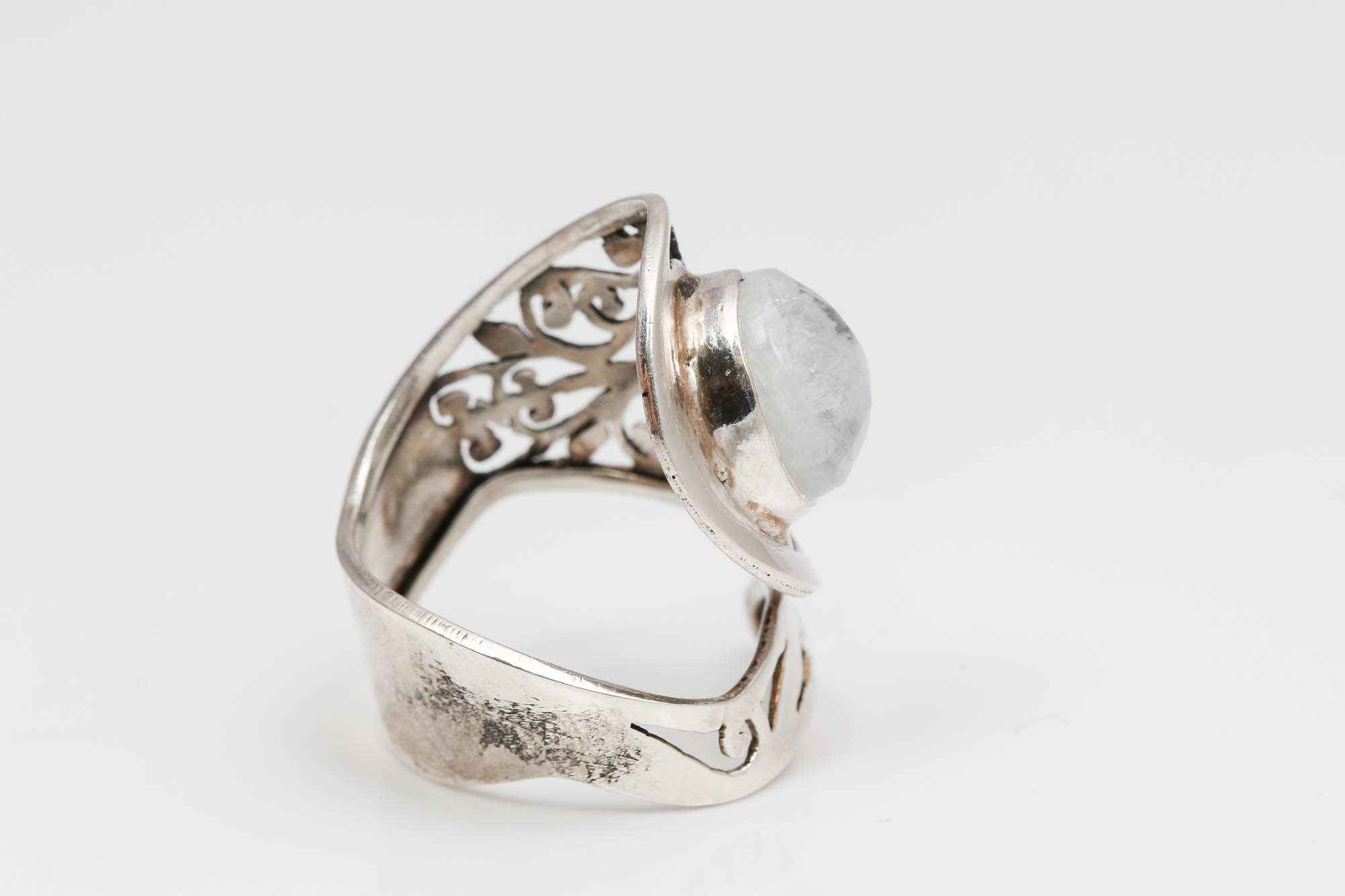 Lois Hill Sterling Silver Earrings and Moonstone Ring