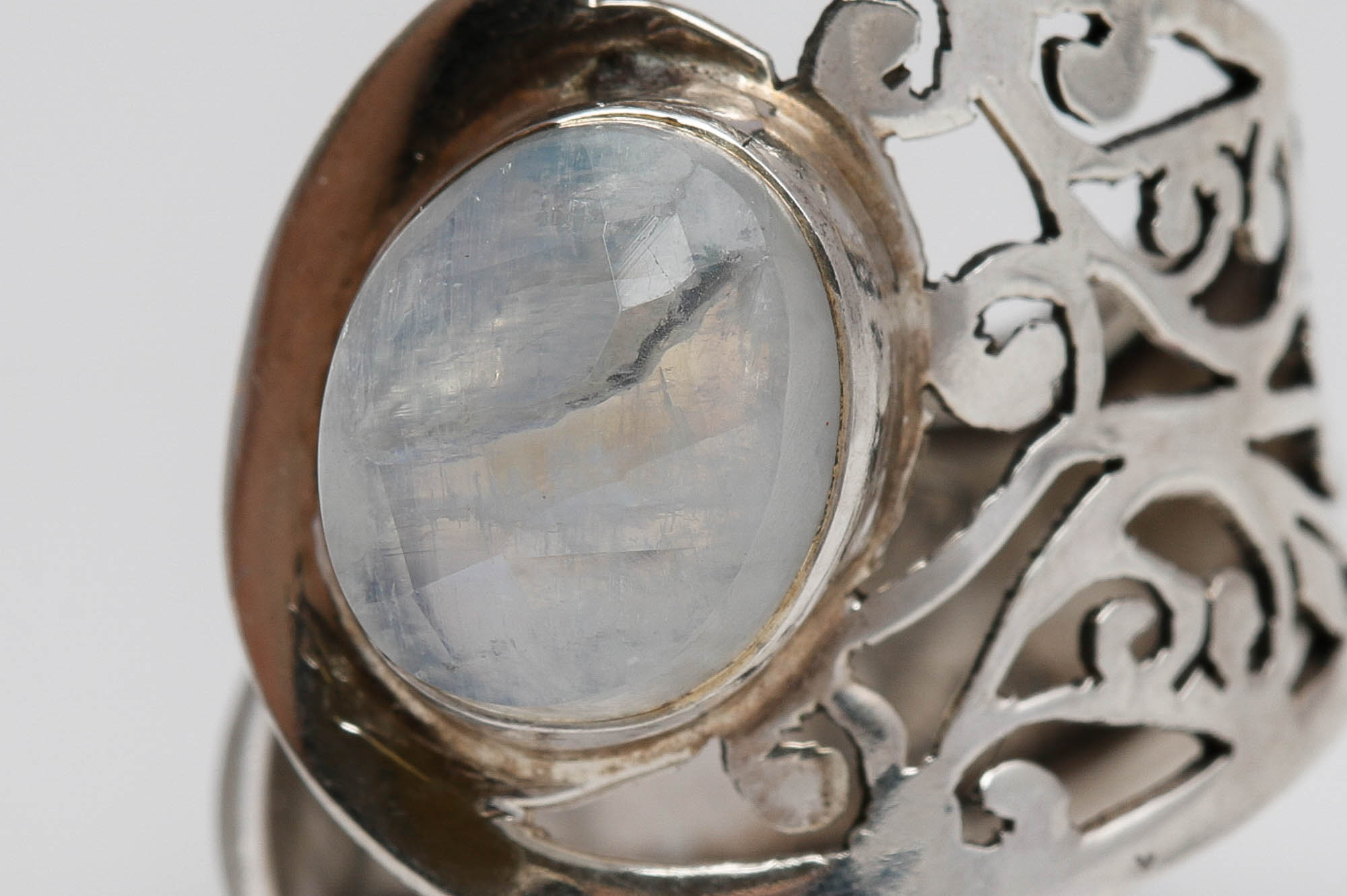 Lois Hill Sterling Silver Earrings and Moonstone Ring