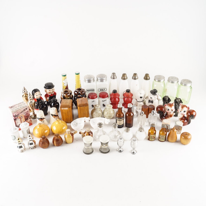 Large Collection of Novelty Salt and Pepper Shakers