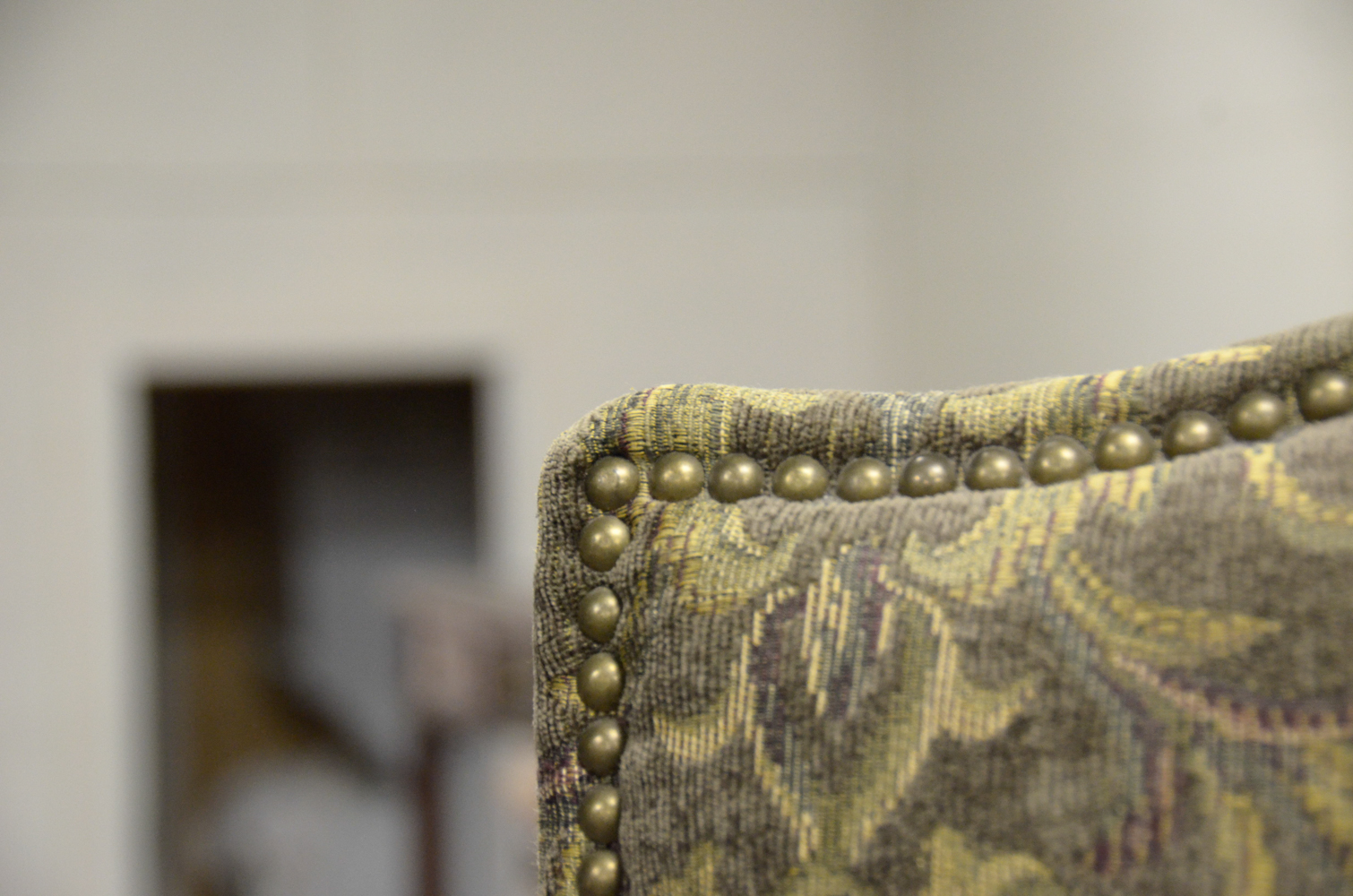 Contemporary Jacobean Style Upholstered Dining Chairs