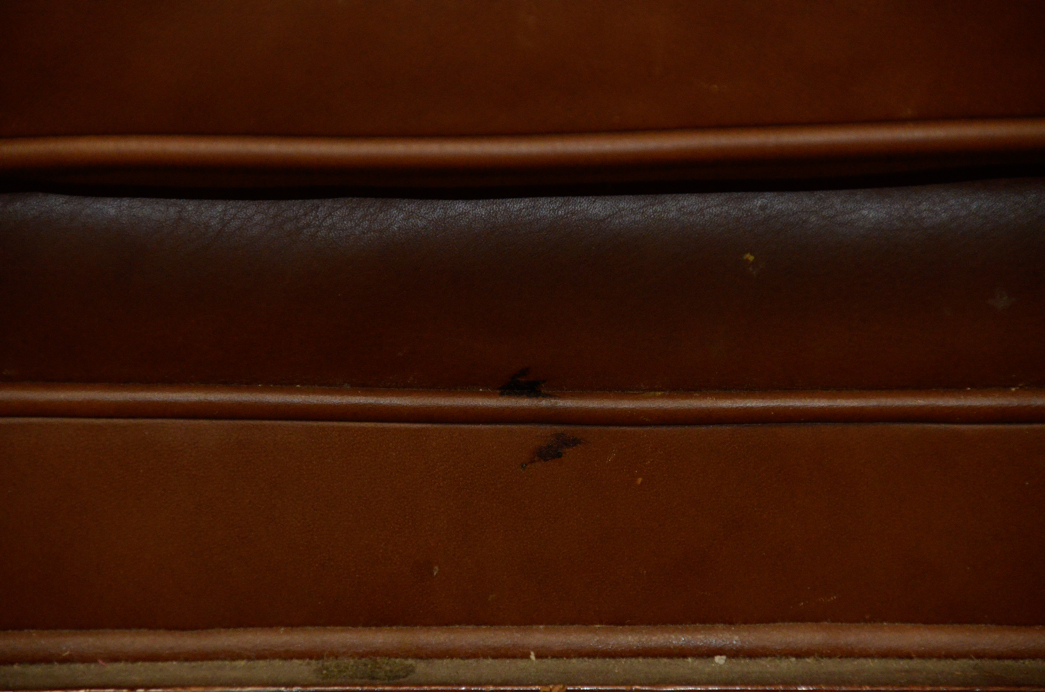 Contemporary Brown Leather Sofa by Hickory Chair