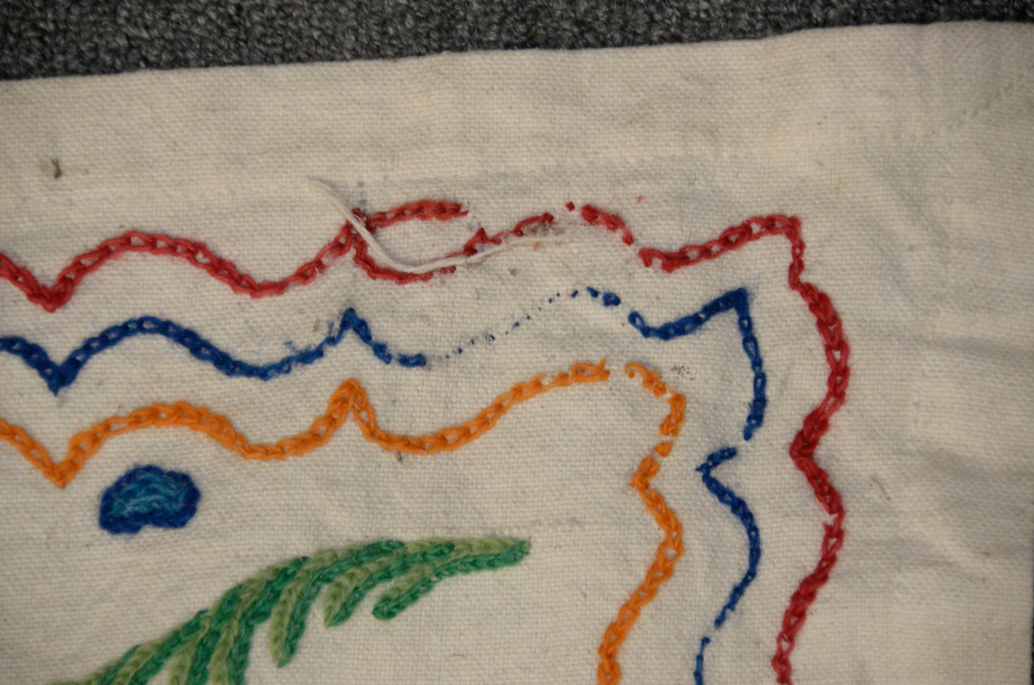 Foliate Arabesque Embroidered Tapestry