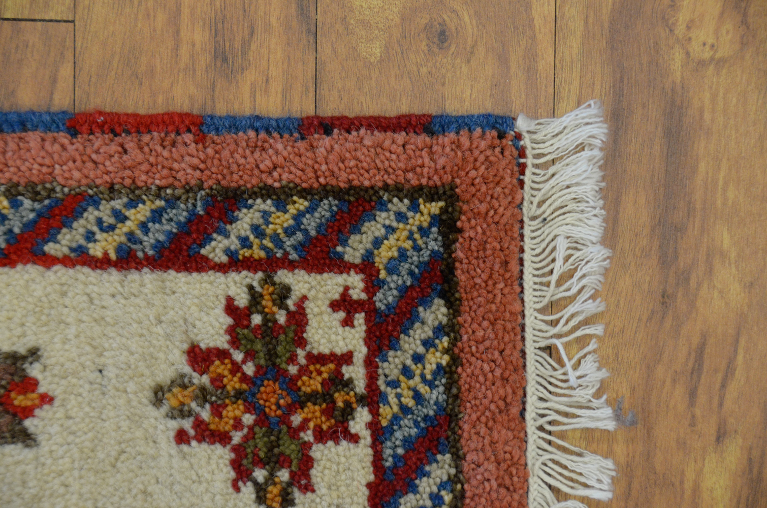 Indian Cottage Industry Hand-Knotted Kazak Accent Rug