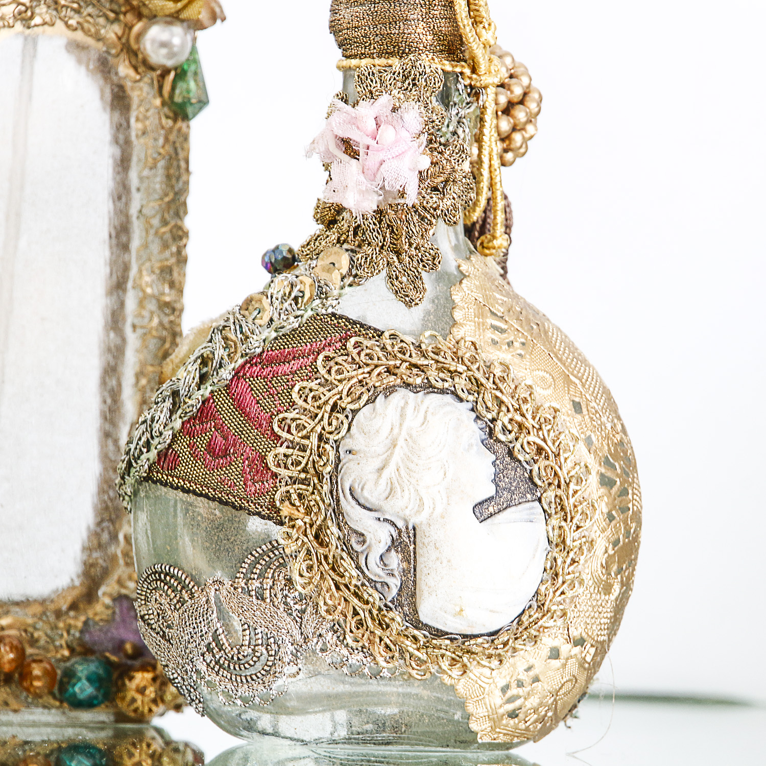 Collection of Hand Painted Perfume Bottles