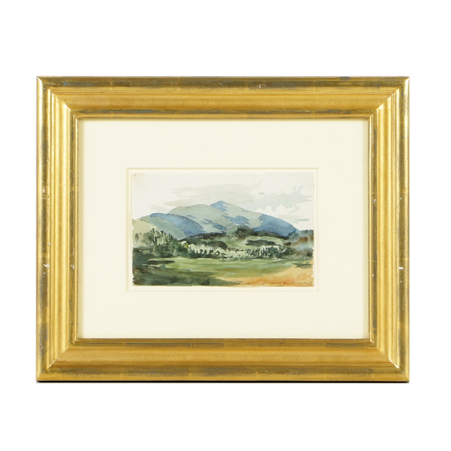 Charles DeWolf Original Watercolor "Mt. Washington"