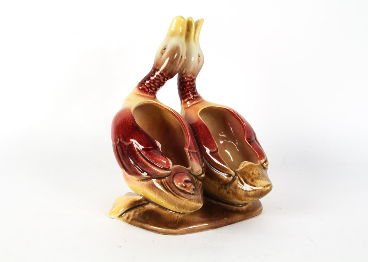 Hull Pottery Double Duck Planter