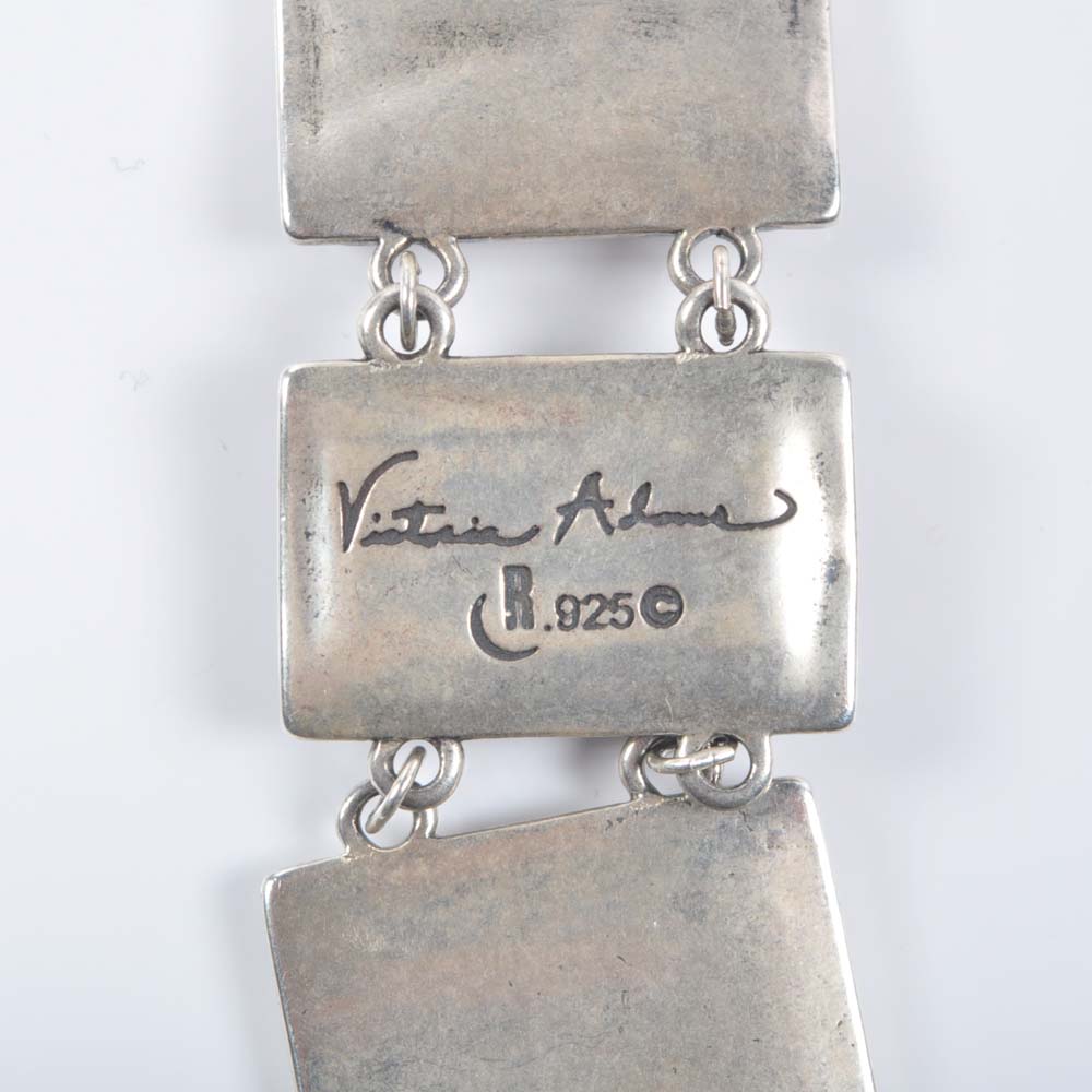 Sterling Native American Style Jewelry With Rare Victoria Adams